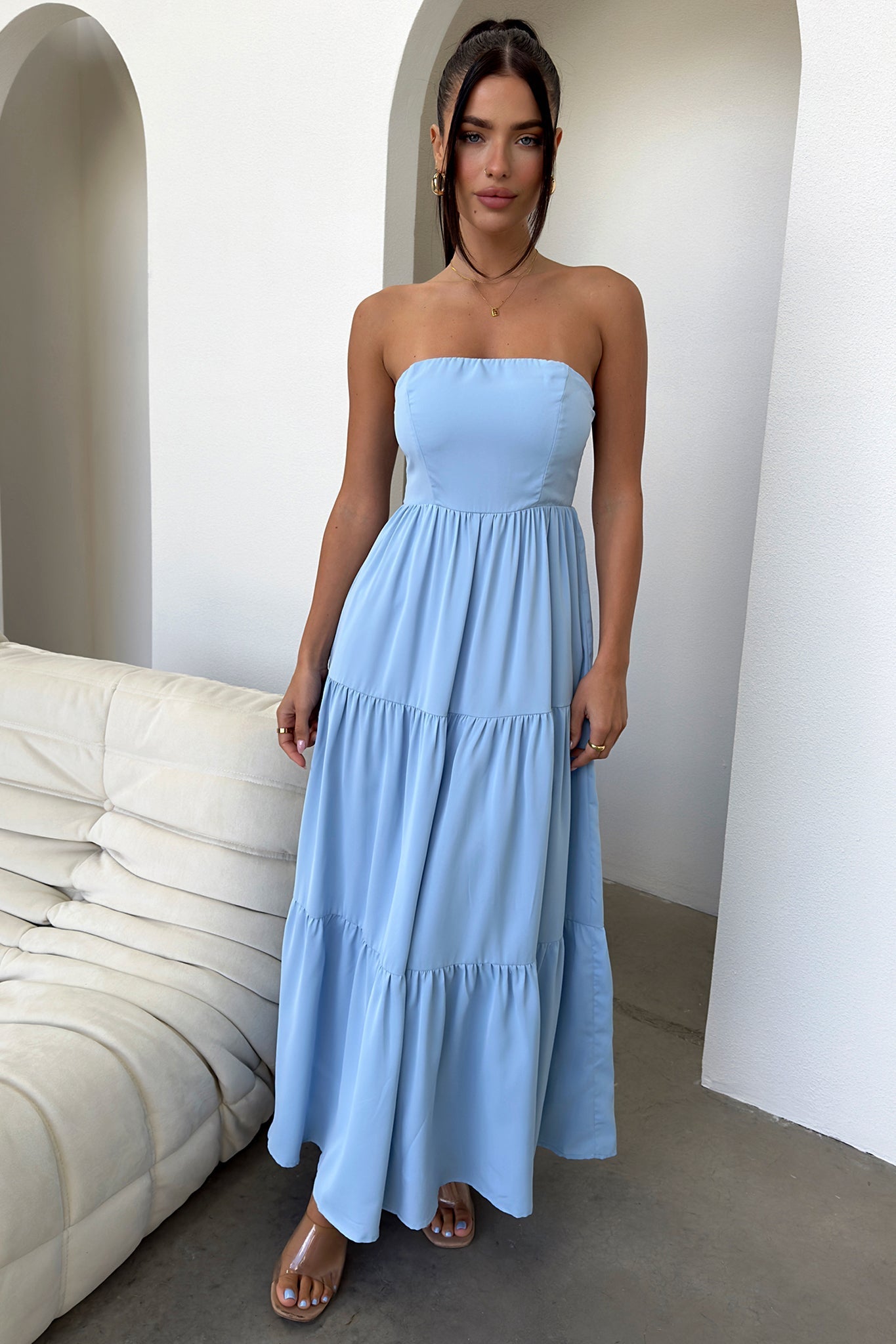 Hailey Maxi Dress - Blue-Coutiqo