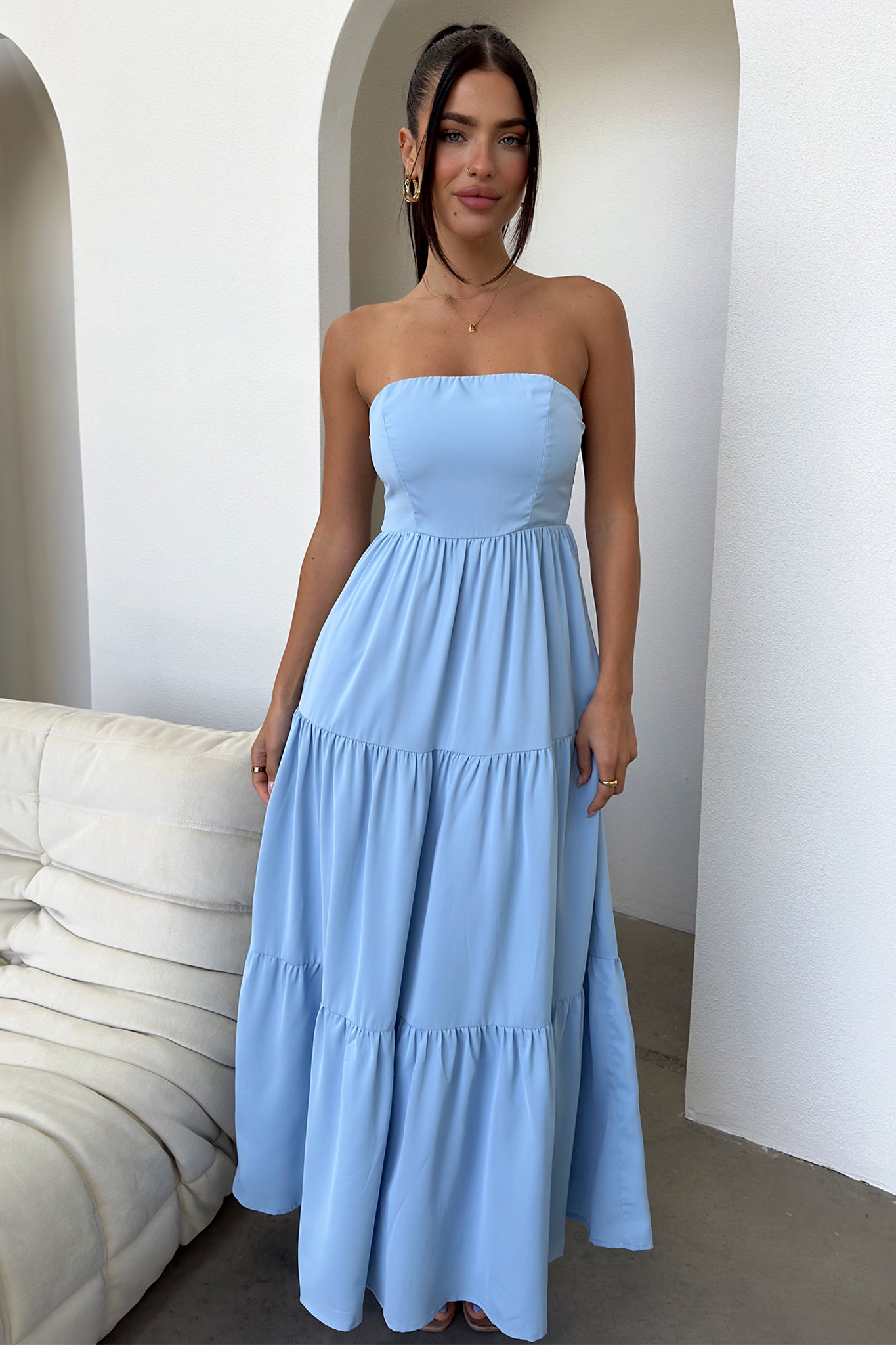 Hailey Maxi Dress - Blue-Coutiqo