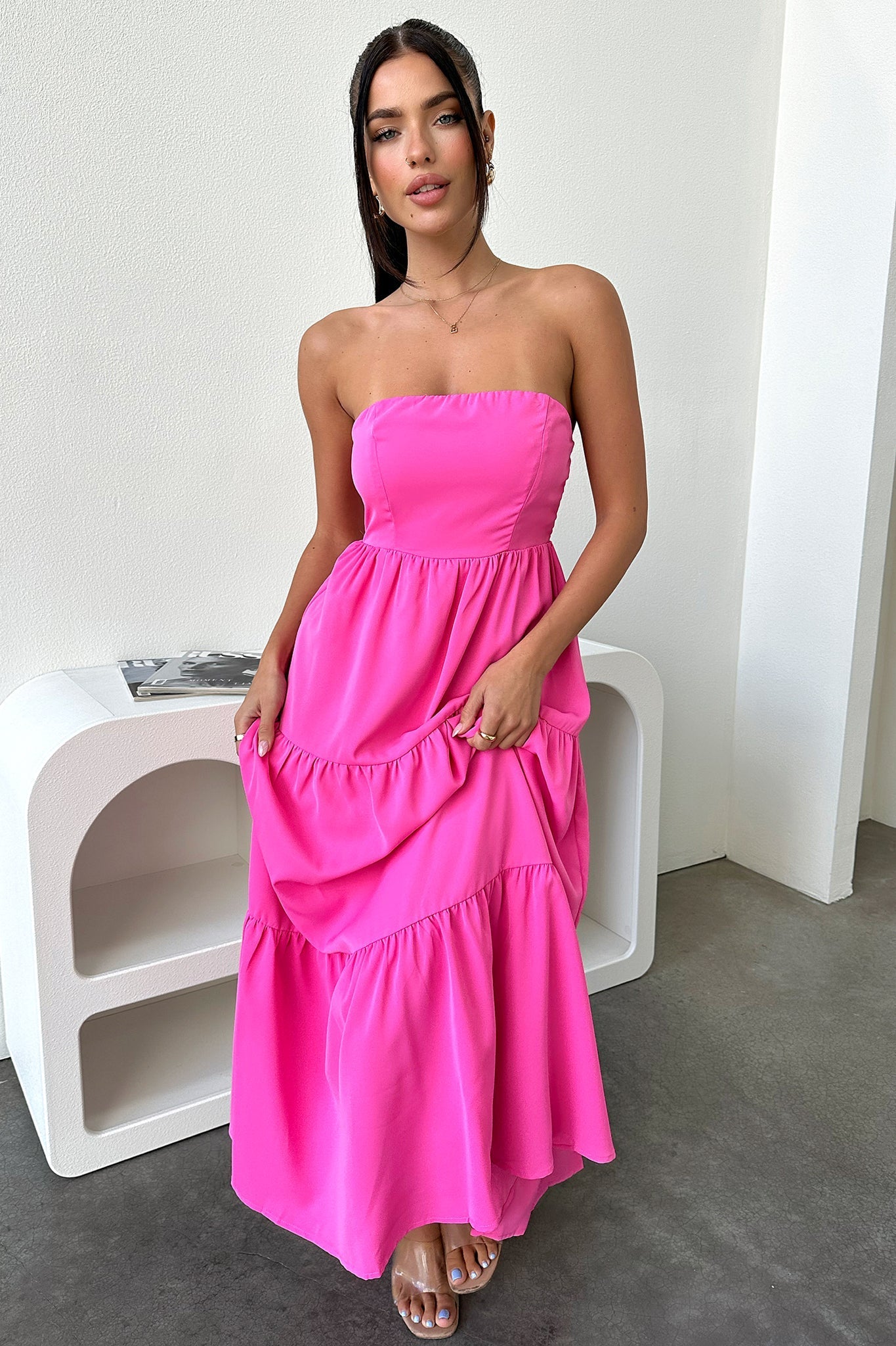 Hailey Maxi Dress - Pink-Coutiqo