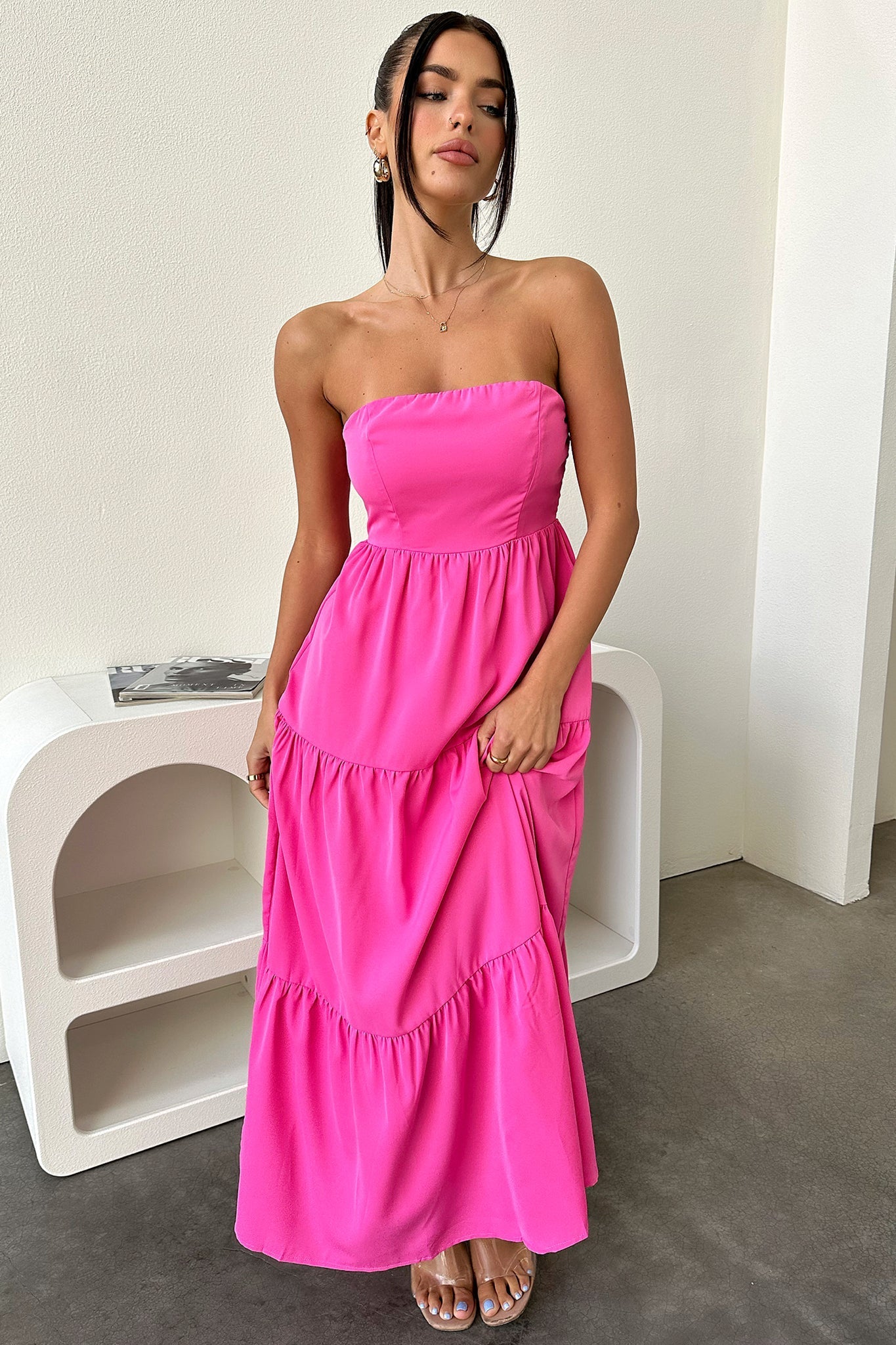 Hailey Maxi Dress - Pink-Coutiqo