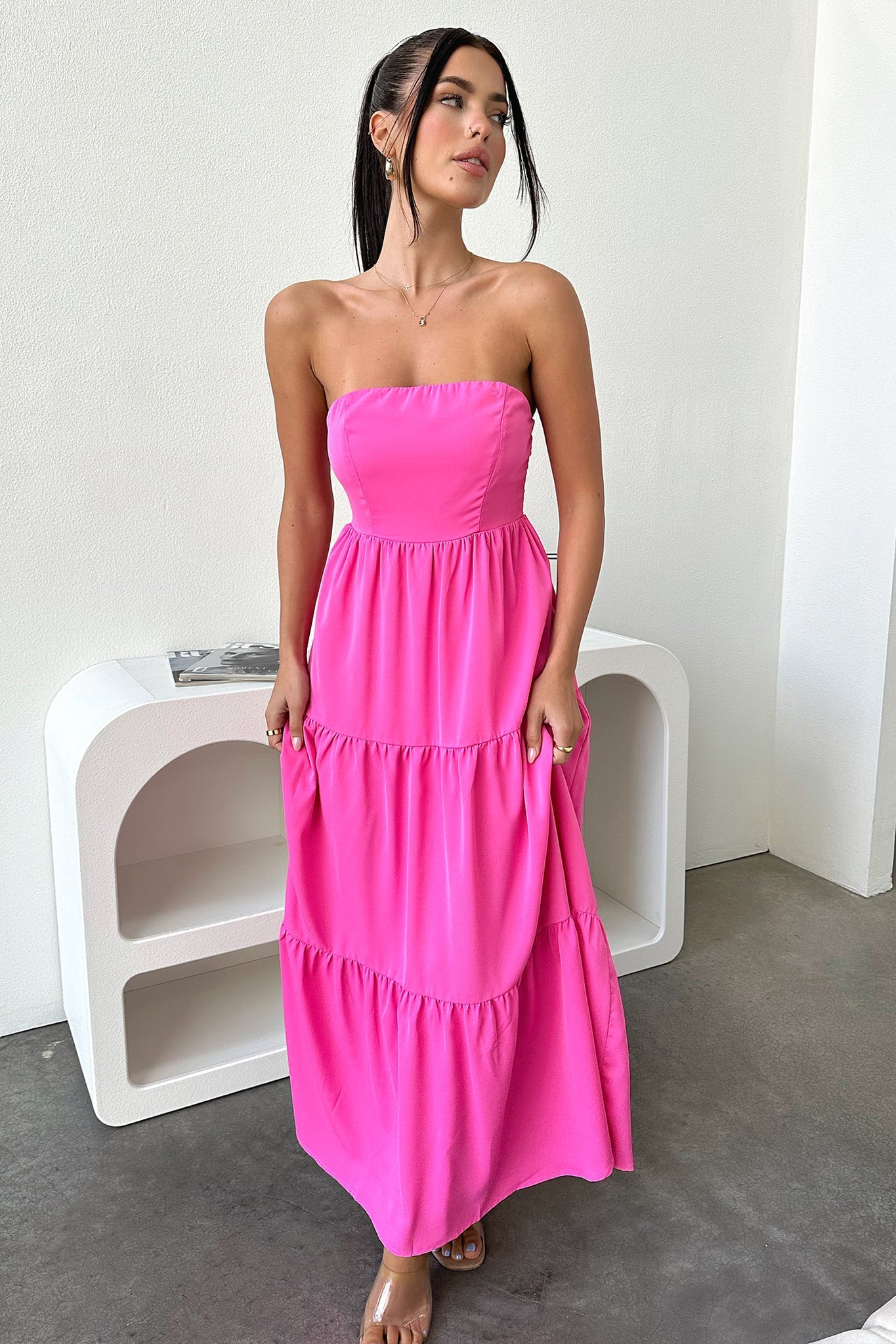 Hailey Maxi Dress - Pink-Coutiqo