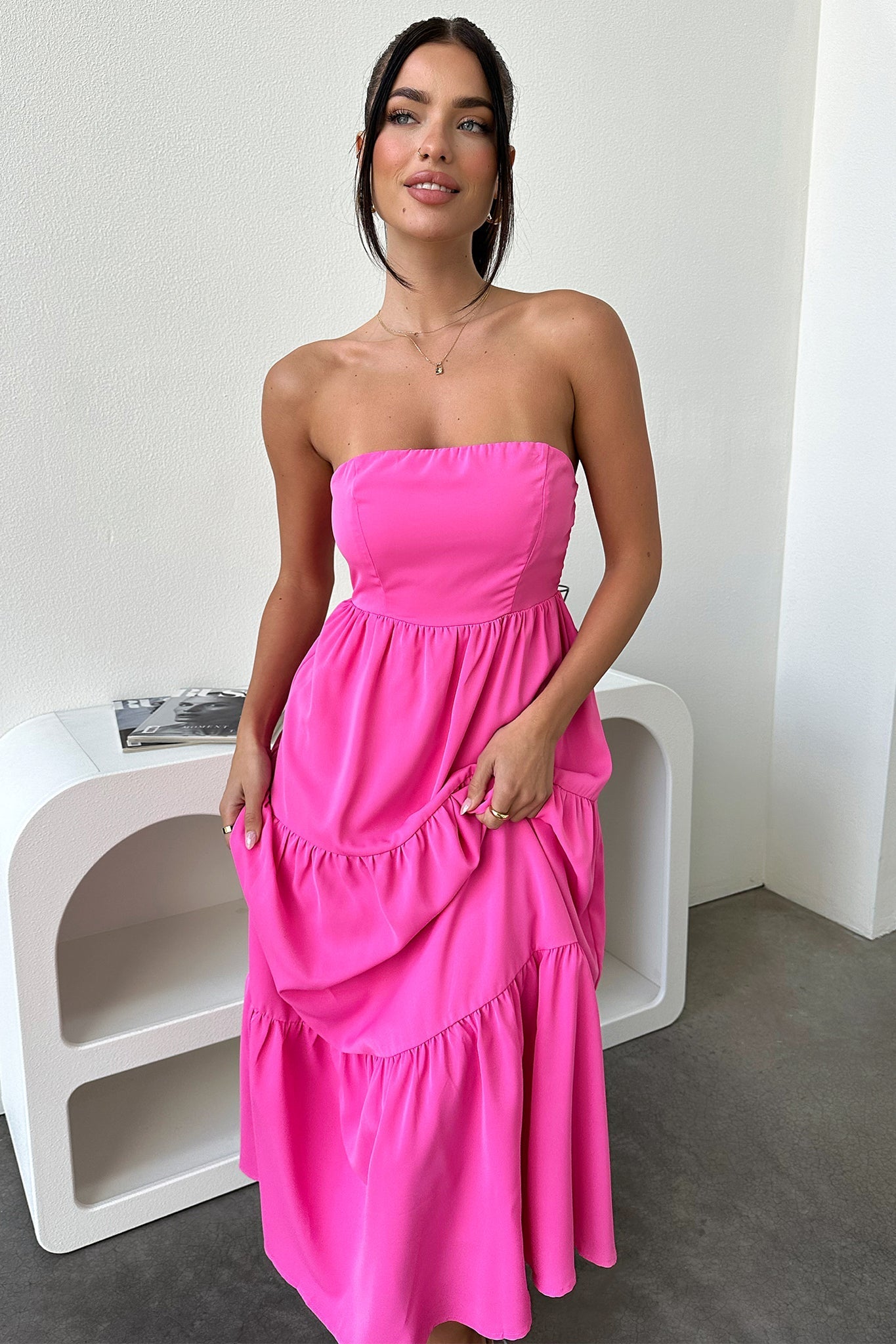Hailey Maxi Dress - Pink-Coutiqo
