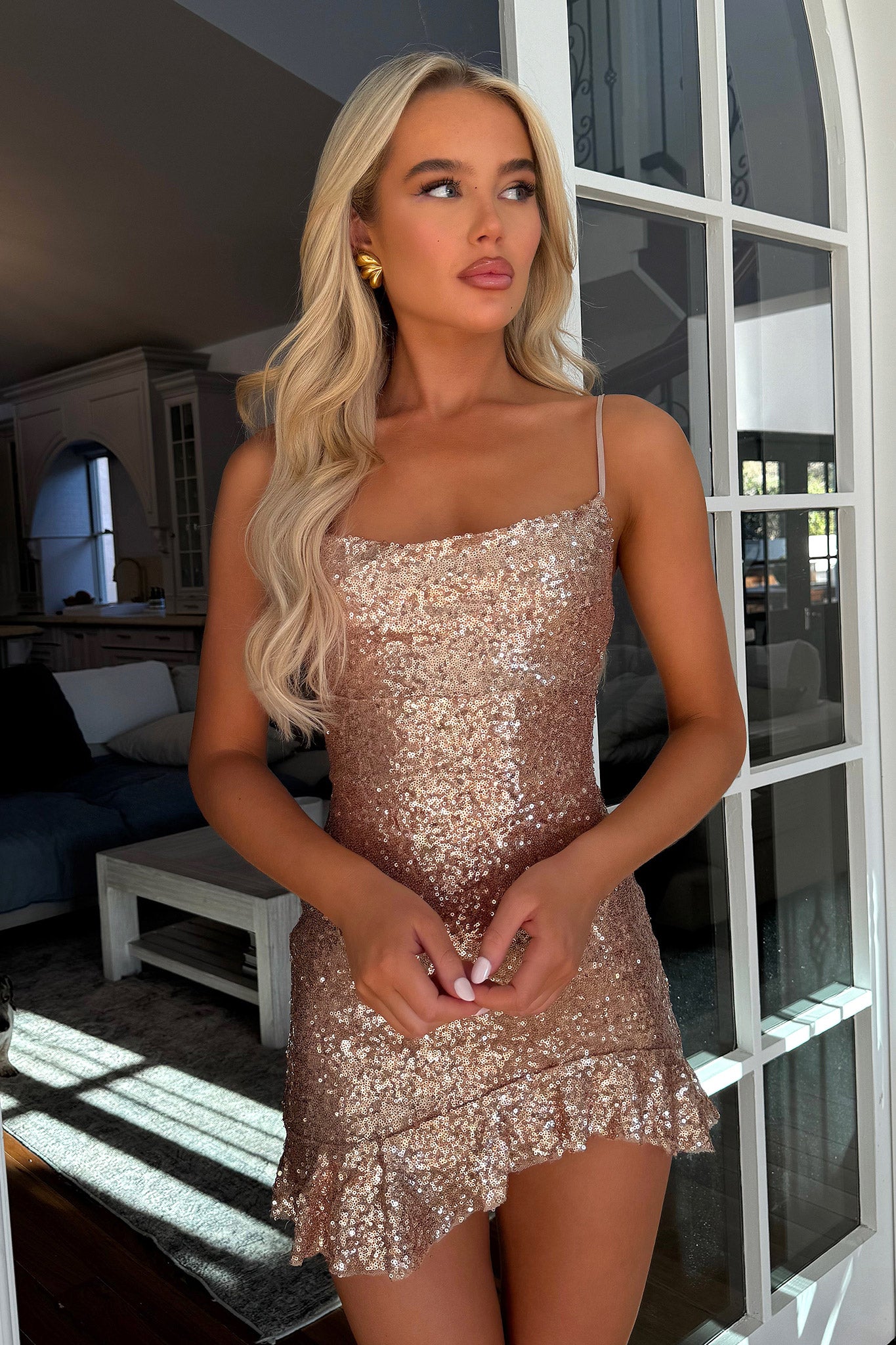 Hannan Dress - Champagne-Coutiqo