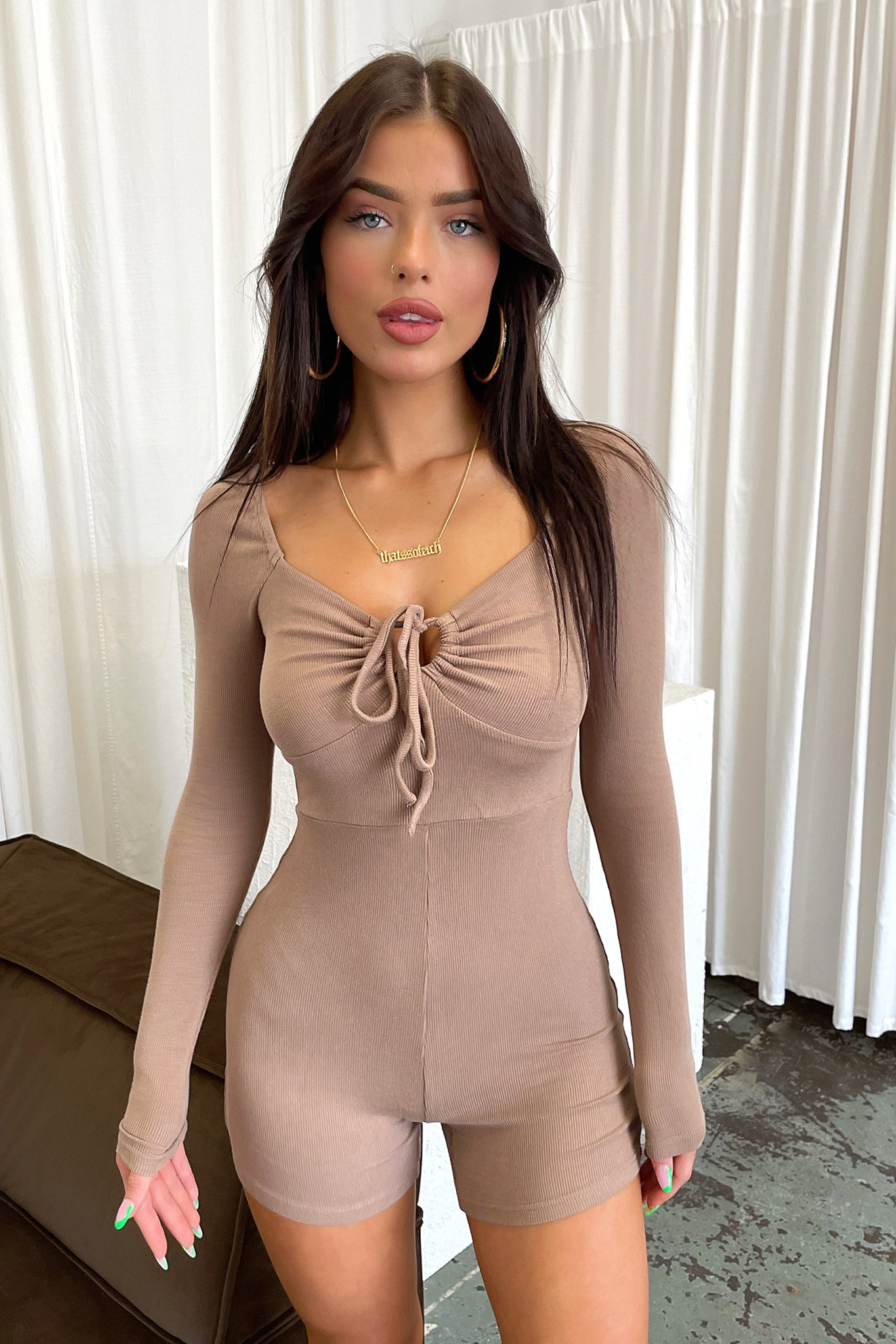 Honey Playsuit - Tan-Coutiqo