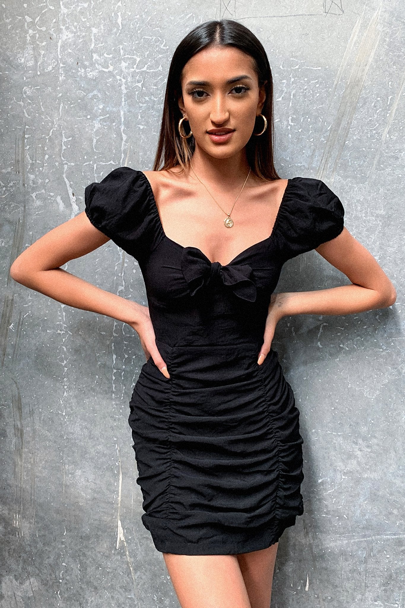 Hudson Dress - Black-Coutiqo