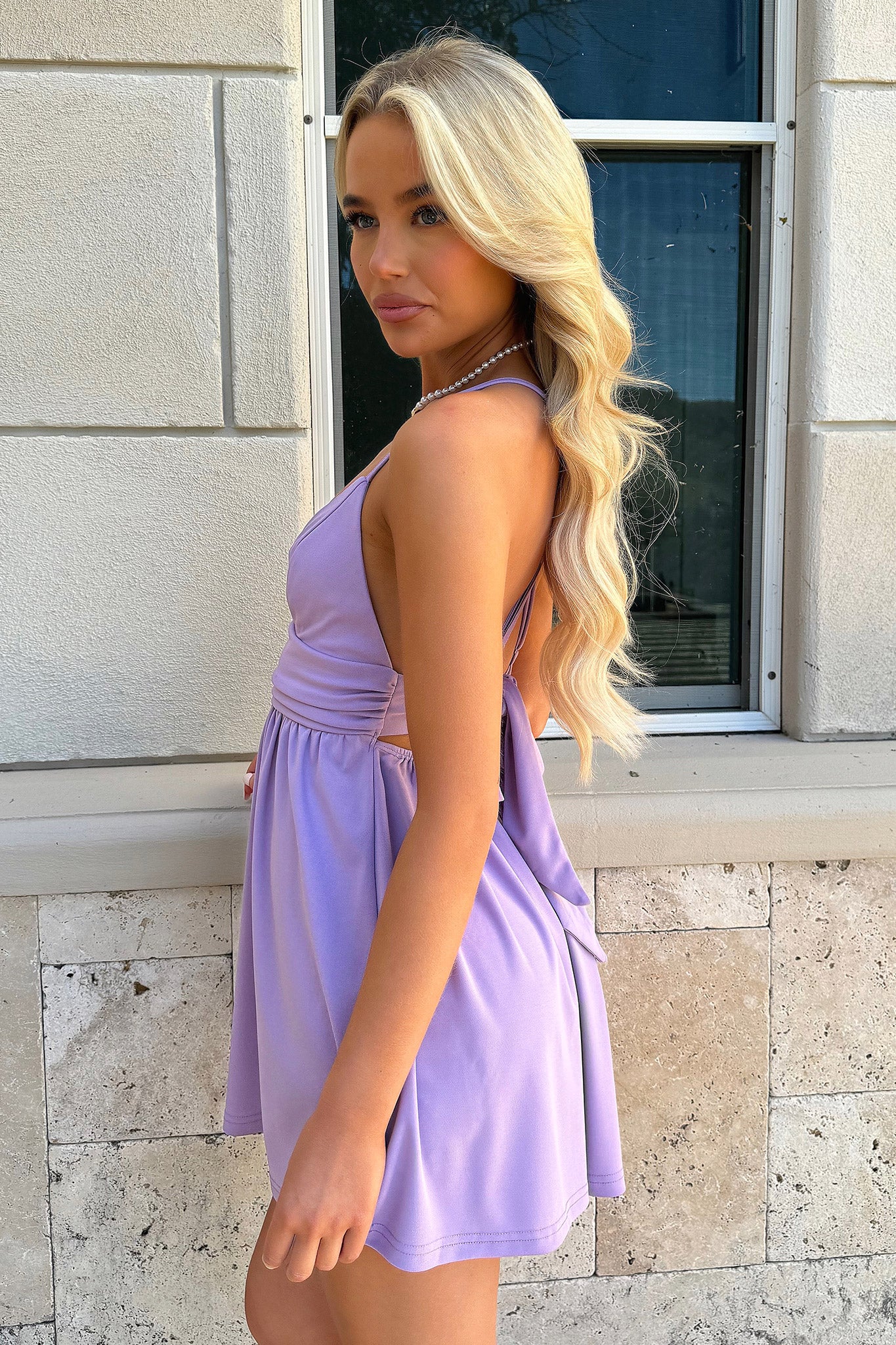 Hyland Mini Dress - Purple-Coutiqo