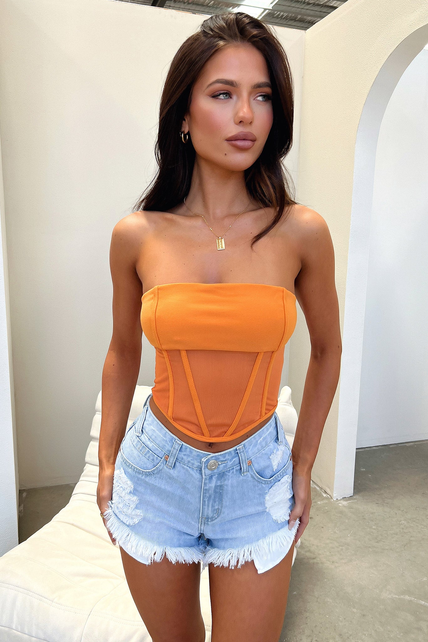 Kanta Denim Shorts - Light Denim-Coutiqo