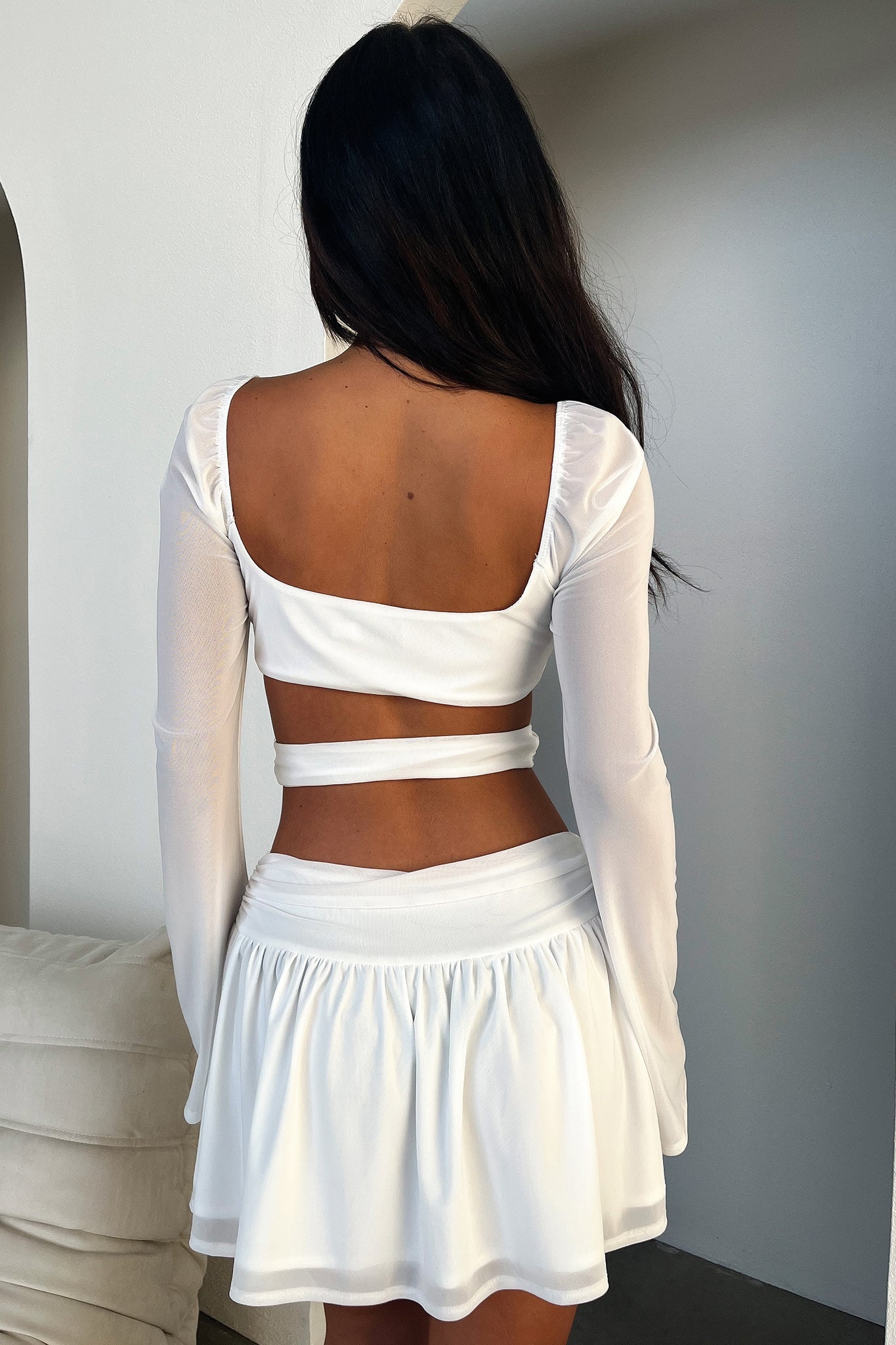 Ileana Dress - White-Coutiqo