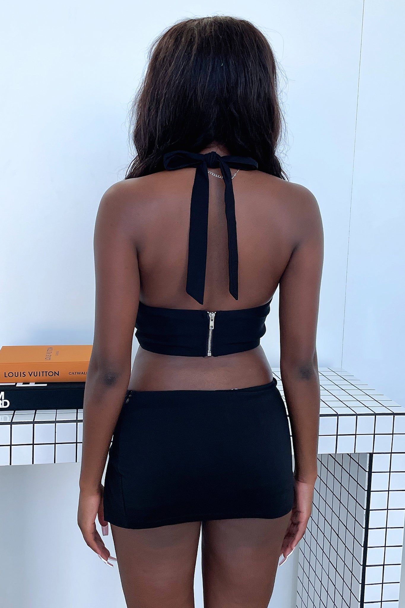 Ingrid Mini Skirt - Black-Coutiqo