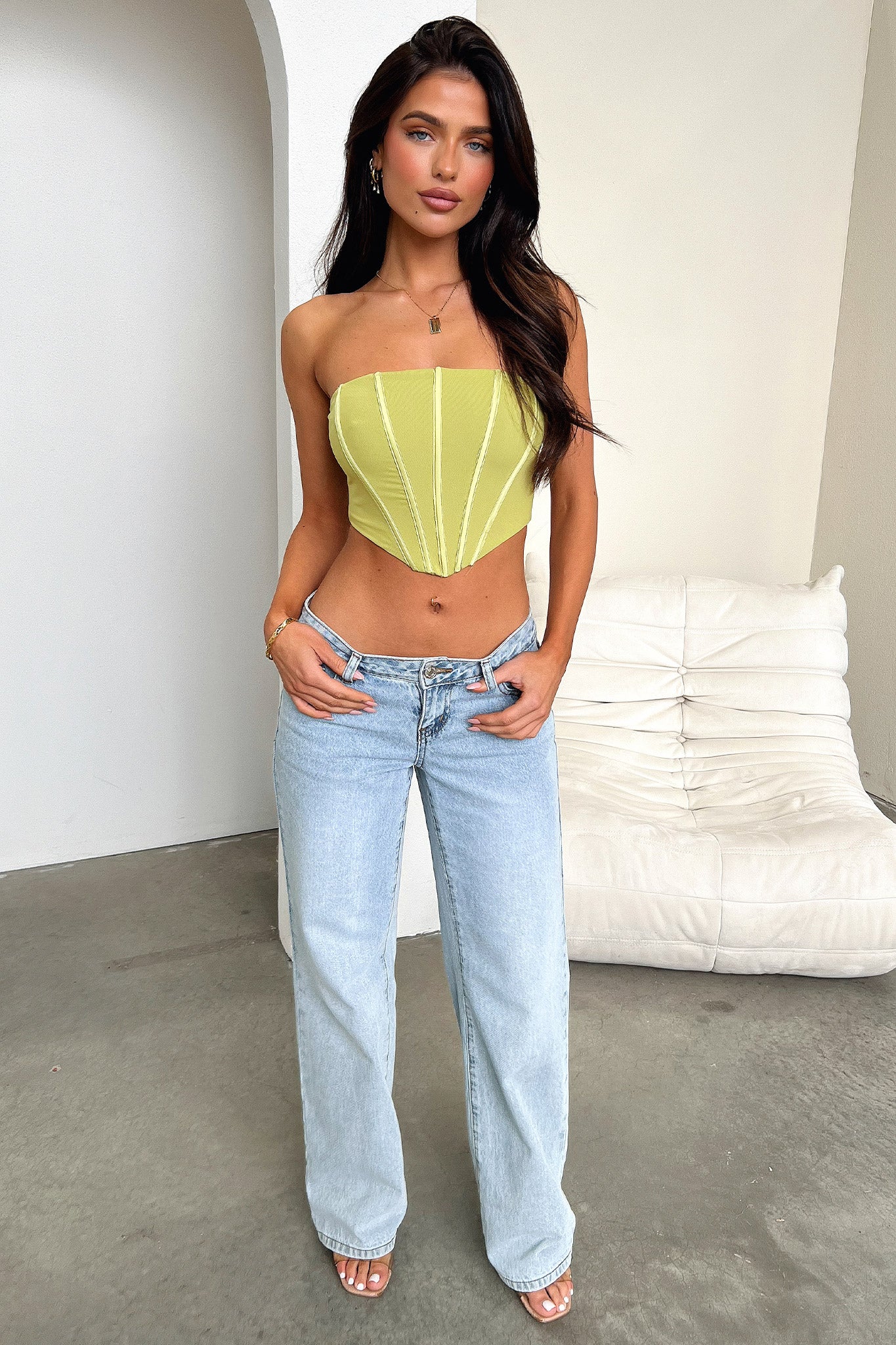 Irana Bustier - Green-Coutiqo