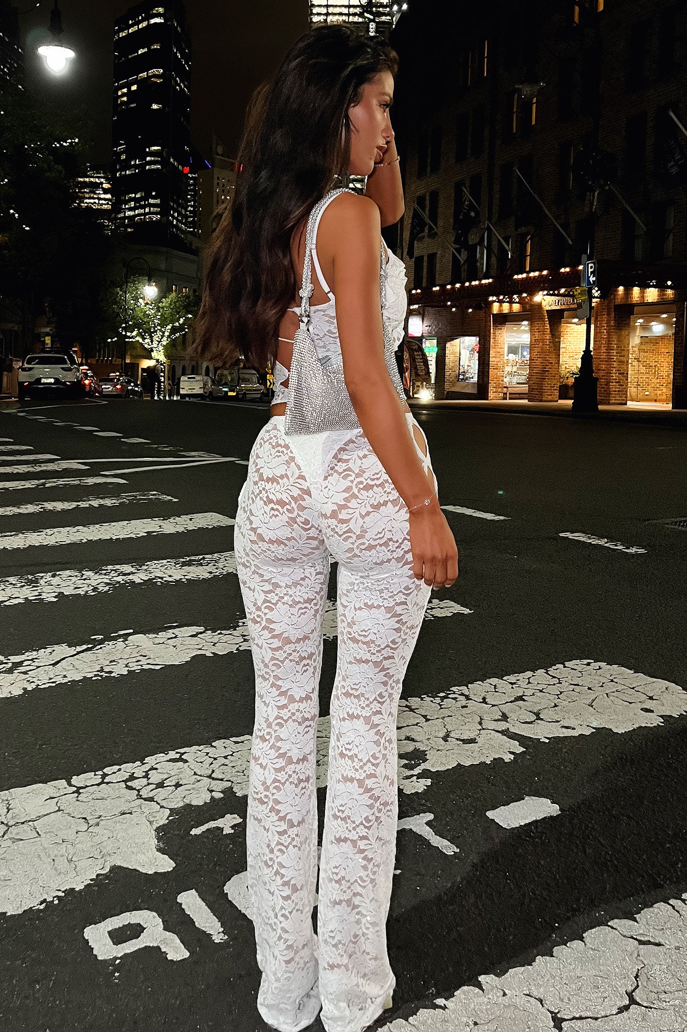Jada Pants - White-Coutiqo