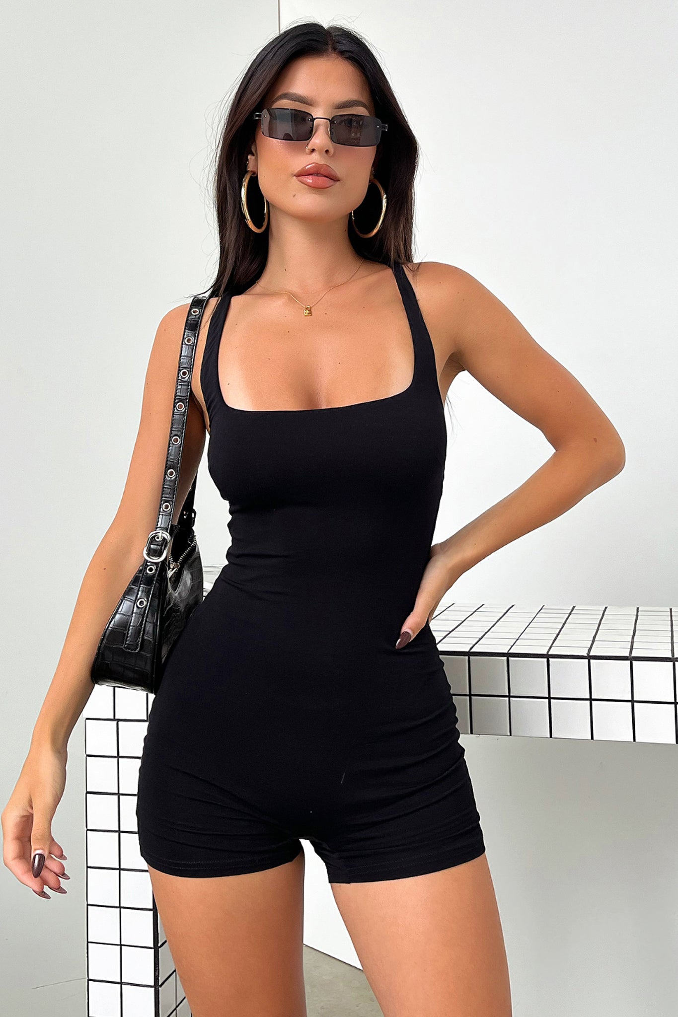 Jaded Romper - Black-Coutiqo