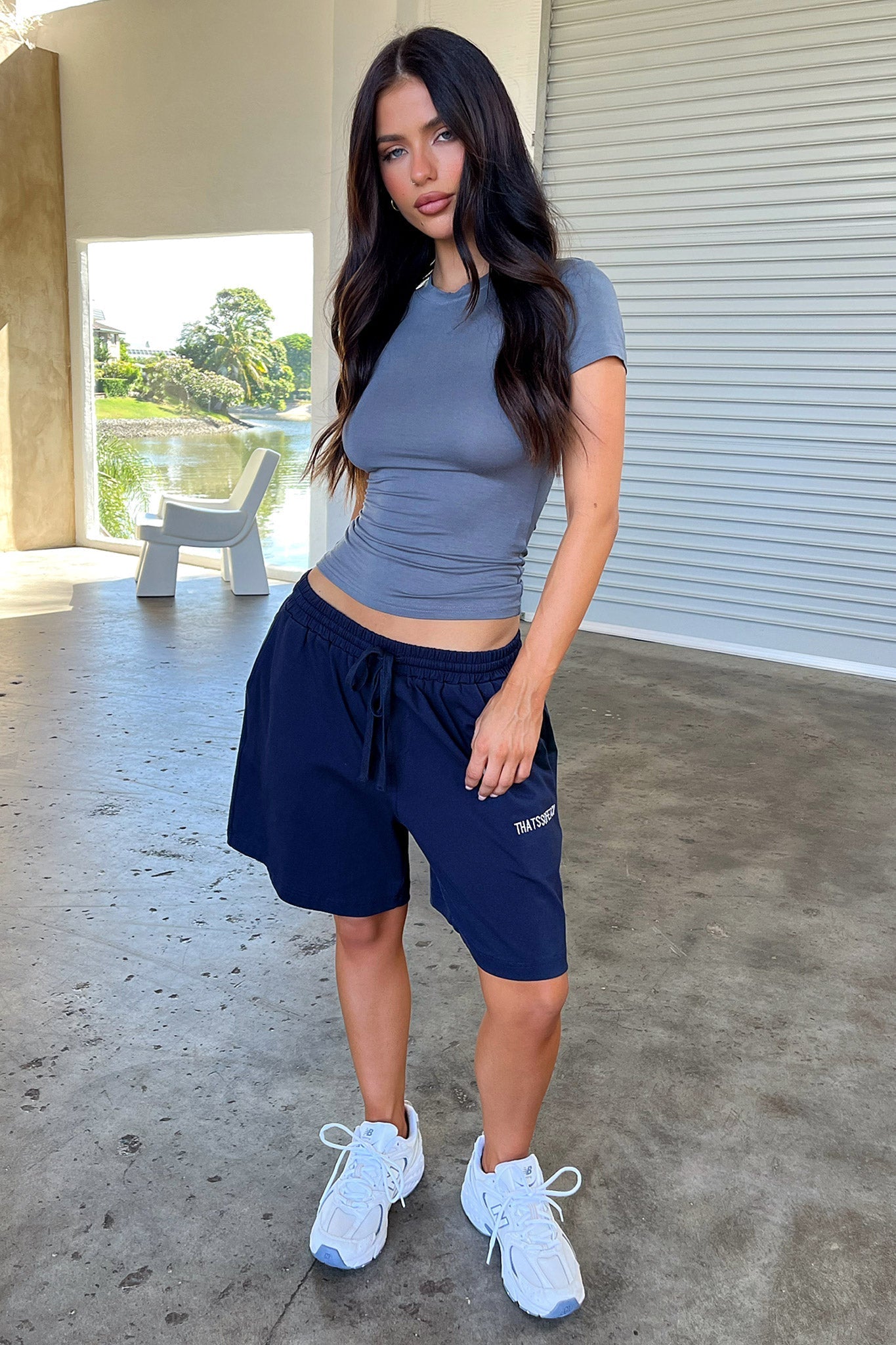 Jaska 3/4 Shorts - Navy-Coutiqo