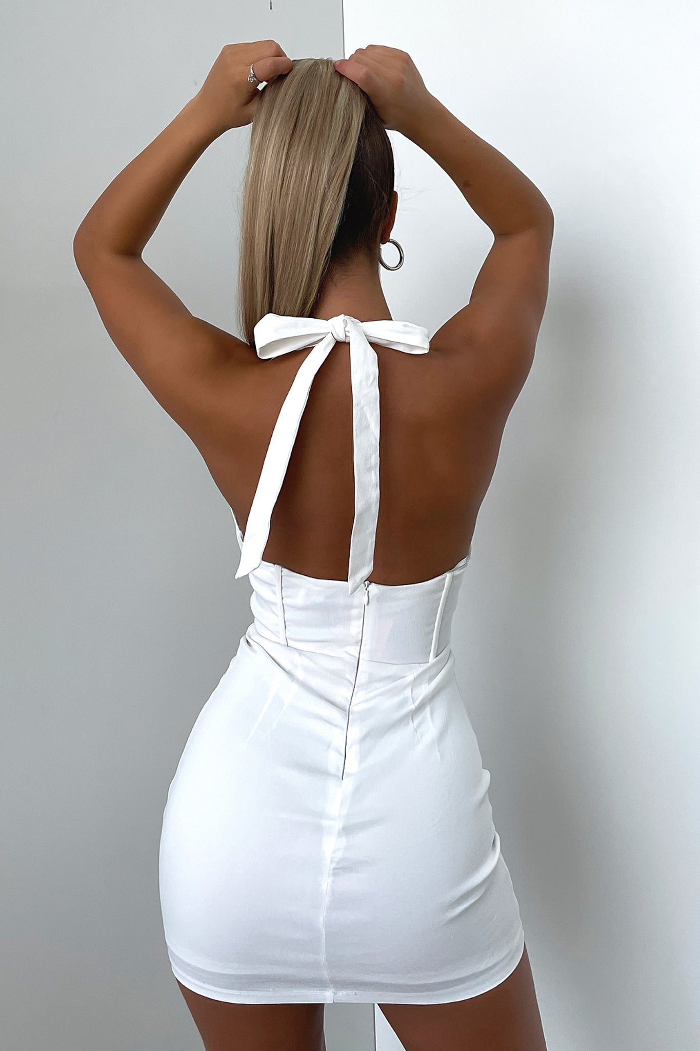 Jaycen Dress - White-Coutiqo