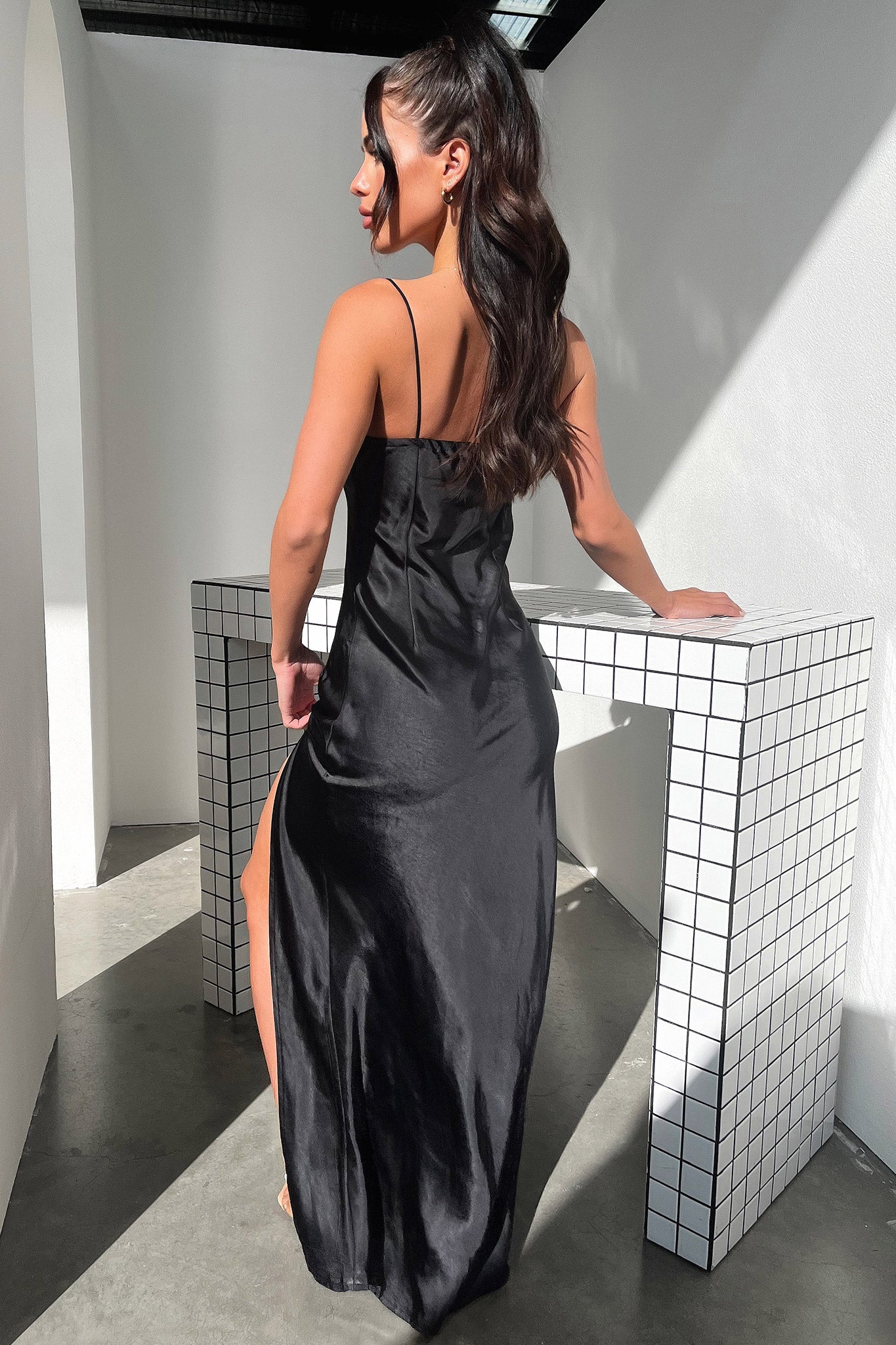 Jennifer Maxi Dress - Black-Coutiqo