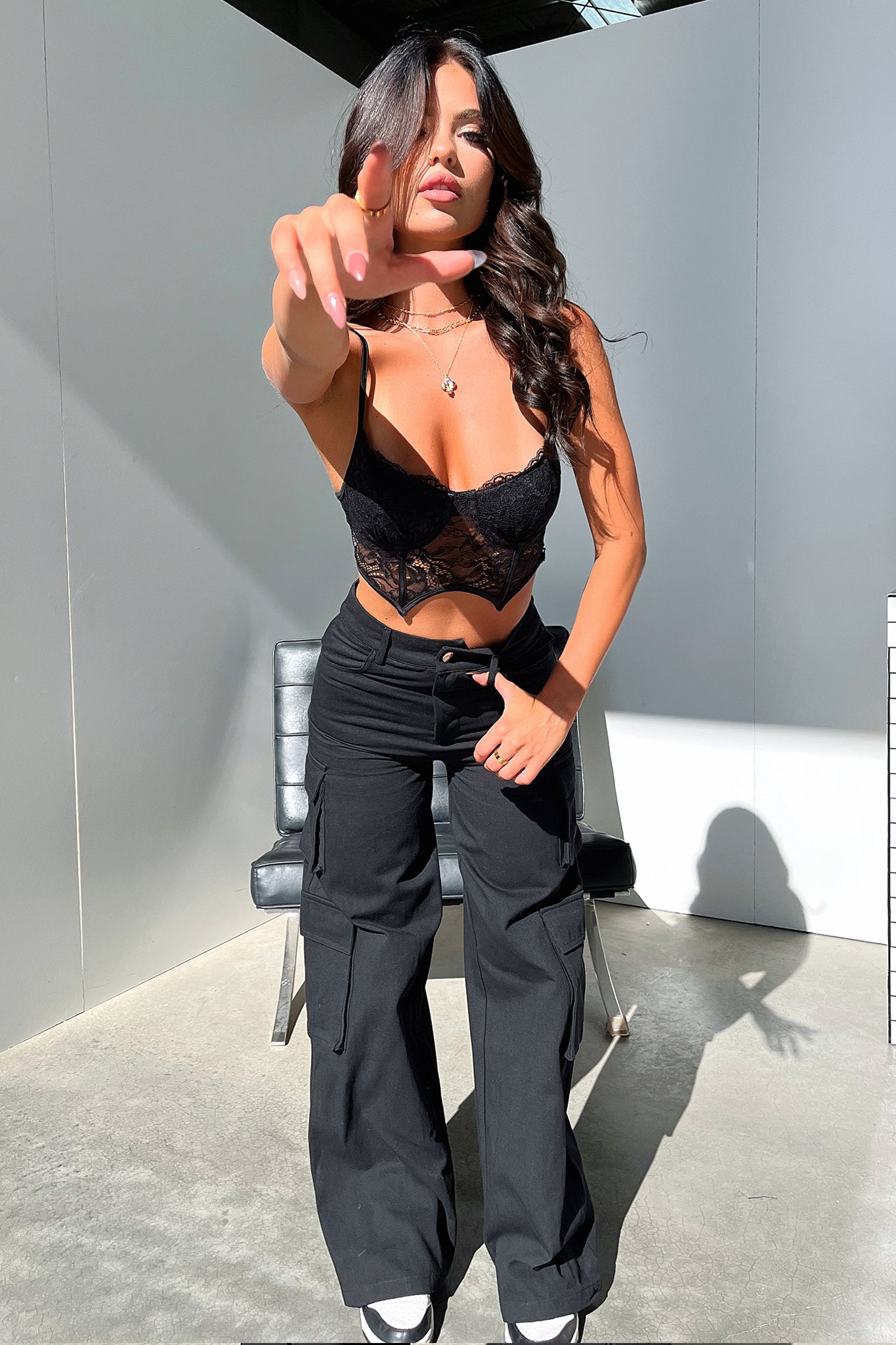 Venus Cargo Pants - Black-Coutiqo