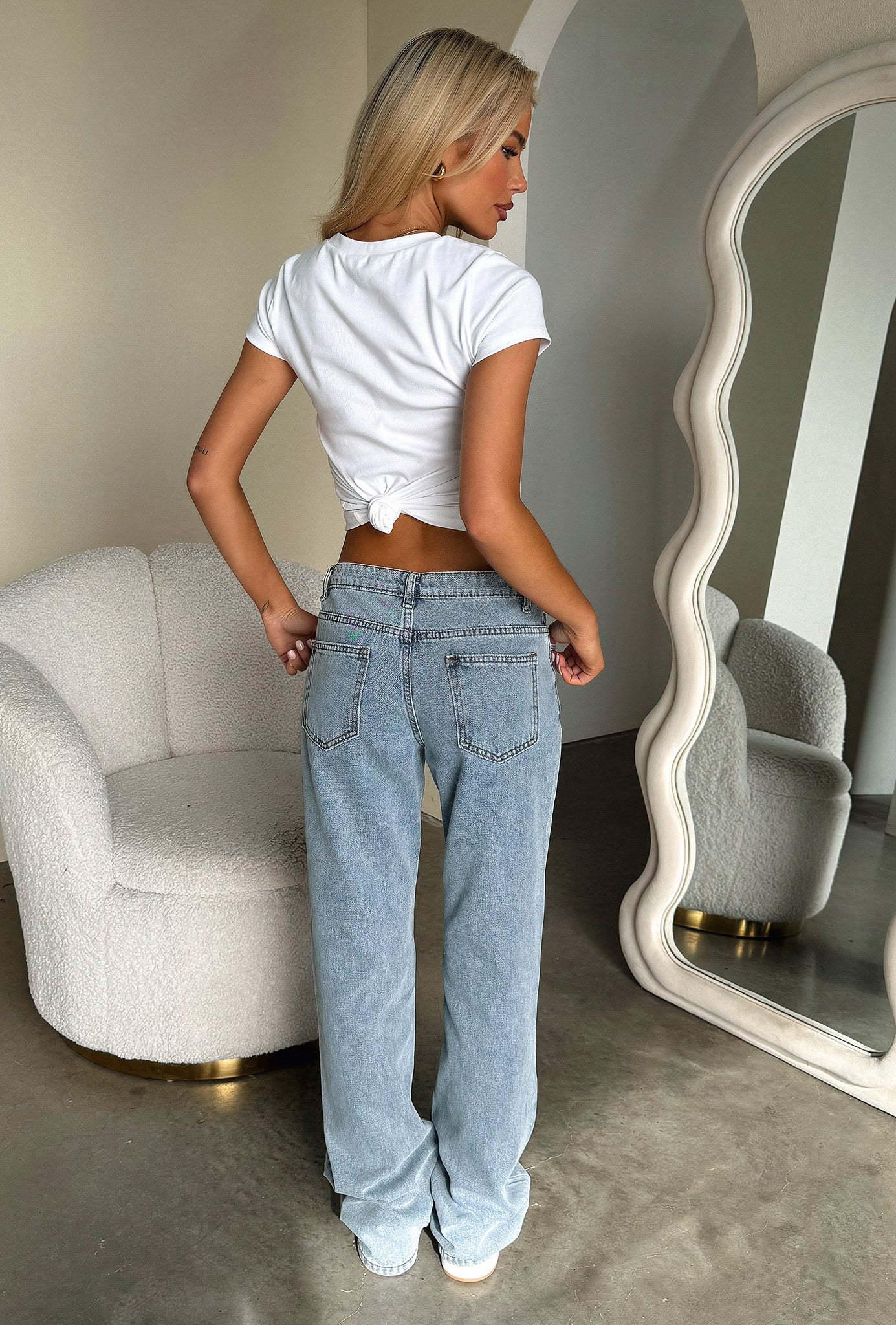 Jesse Low Rise Jeans - Blue-Coutiqo