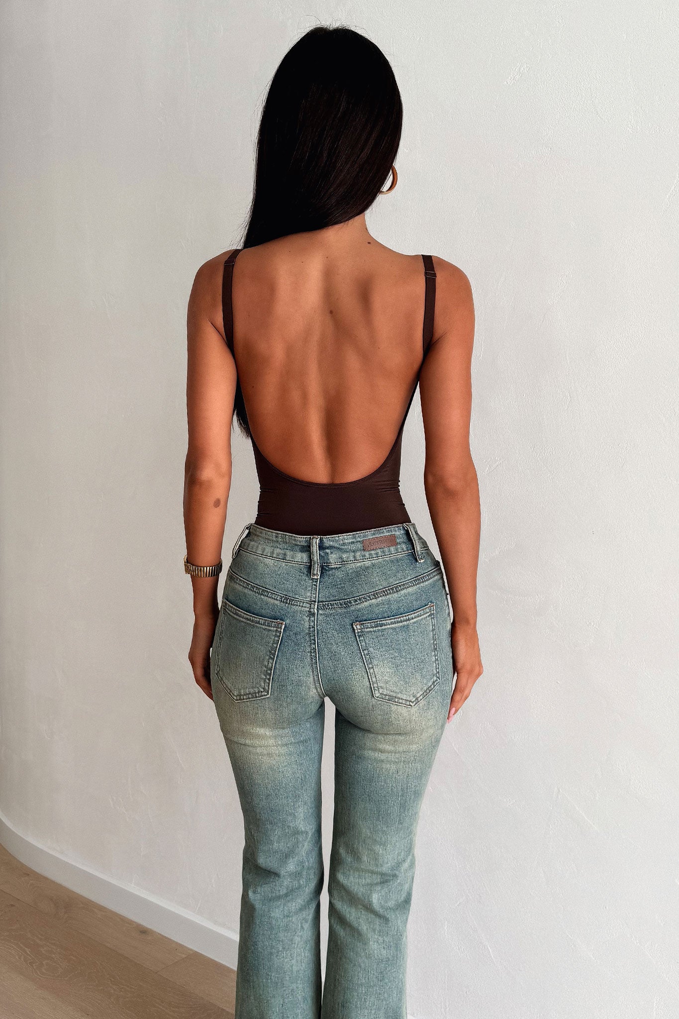 Joella Shapewear Bodysuit - Brown-Coutiqo