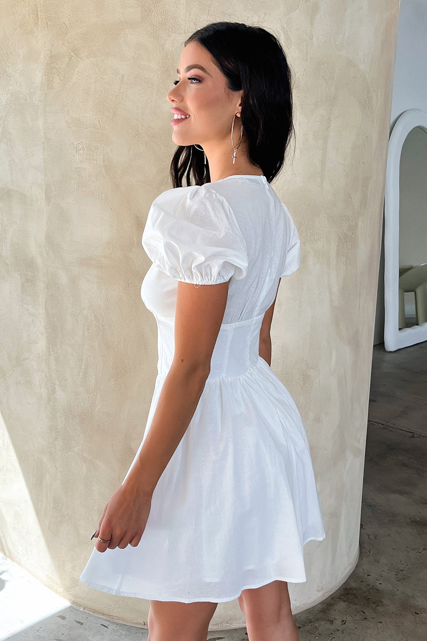 Jordyn Dress - White-Coutiqo