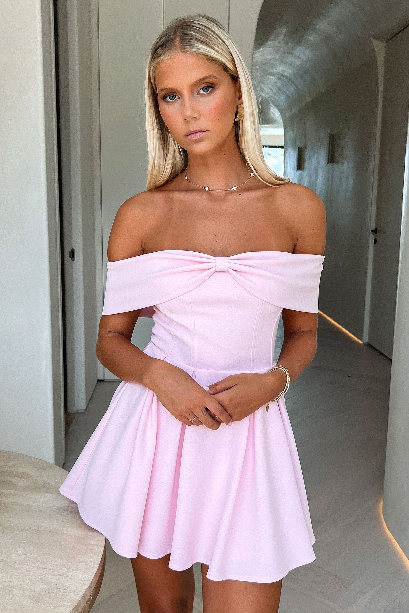 Juliana Dress - Pink-Coutiqo