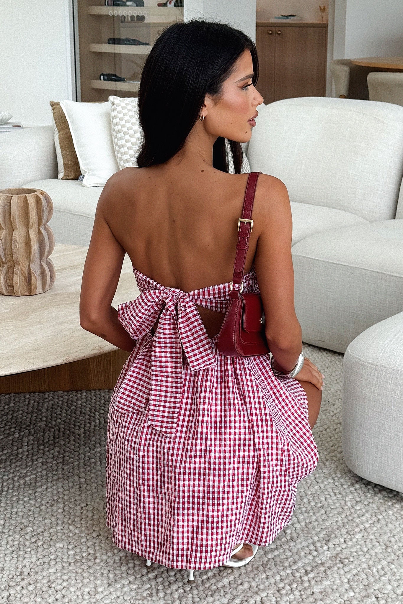 Juniper Strapless Mini Dress - Red-Coutiqo