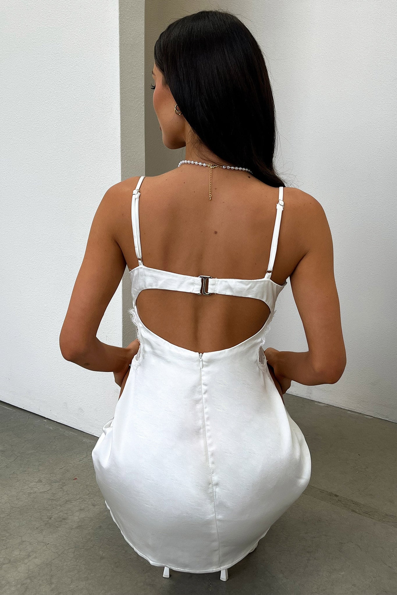 Jupiner Mini Dress - White-Coutiqo