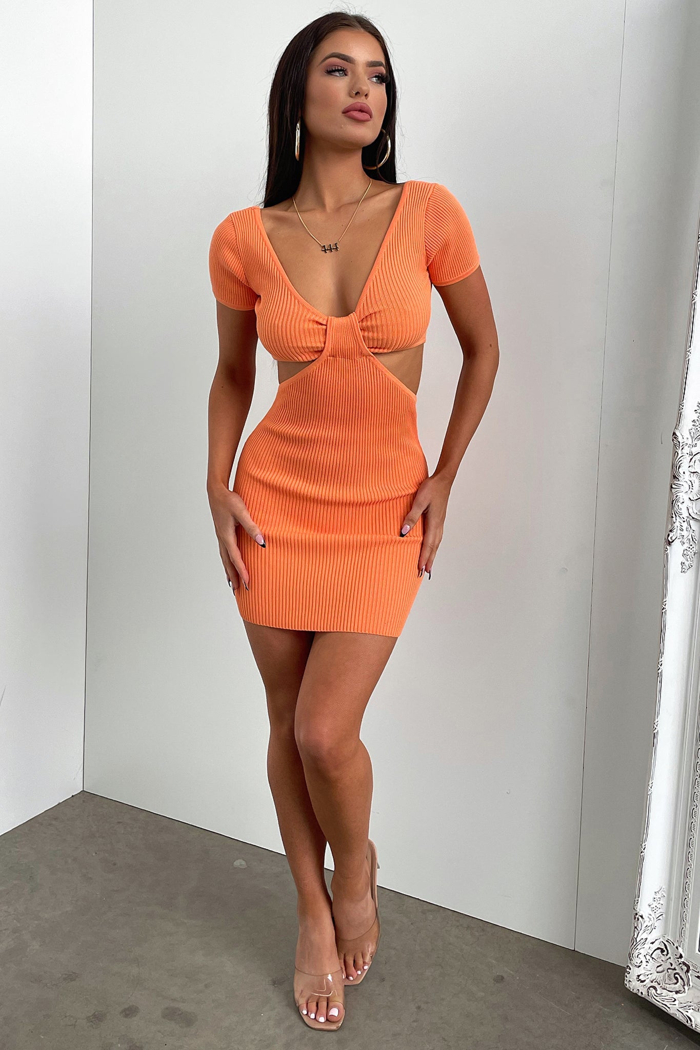 Justin Dress - Orange-Coutiqo