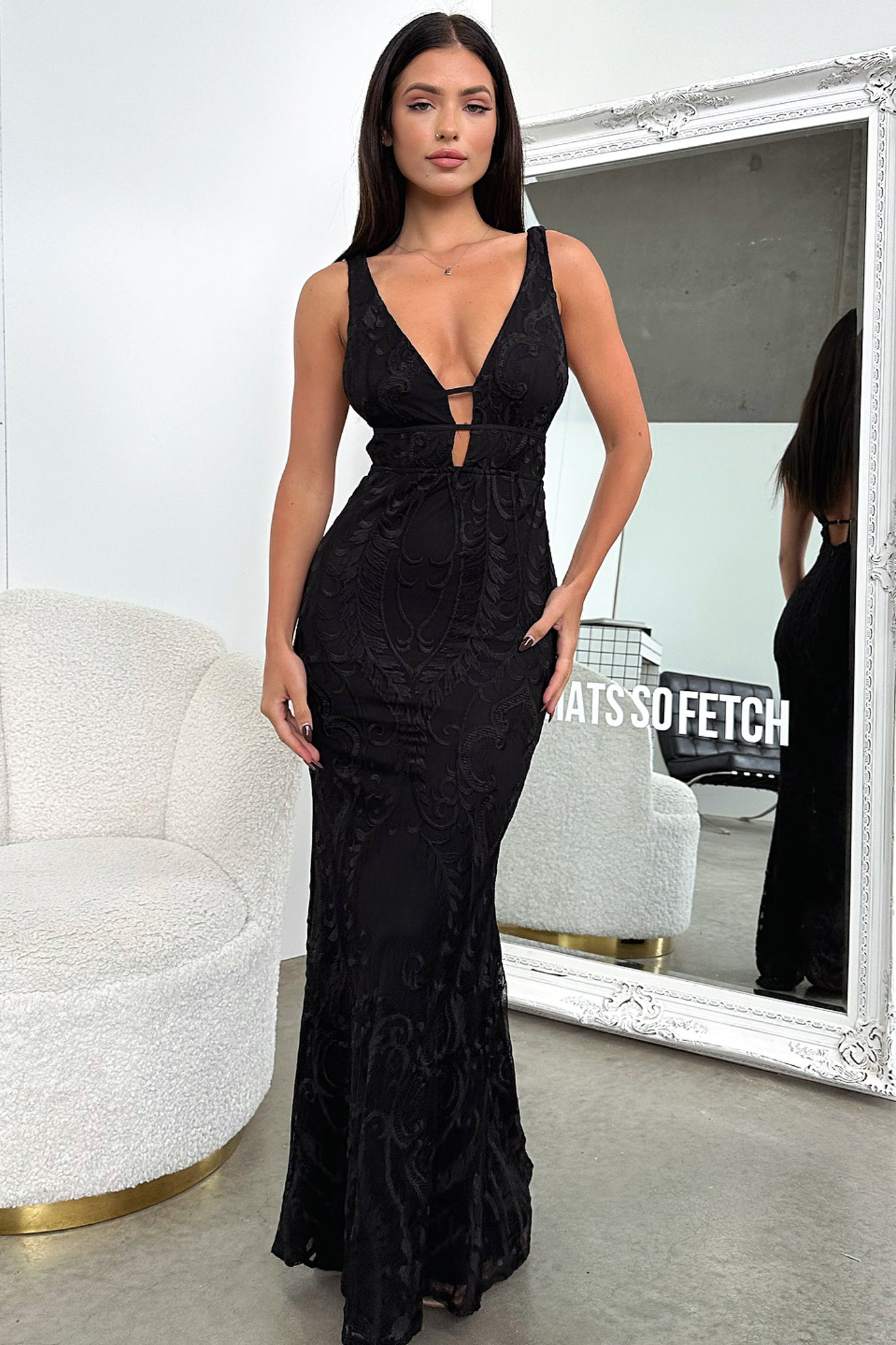 Kaia Maxi Dress - Black-Coutiqo