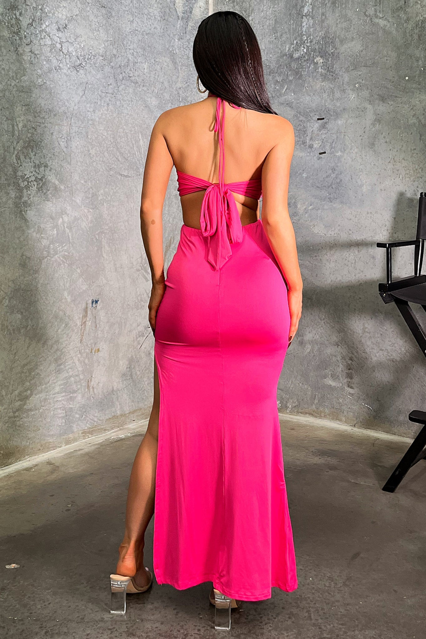 Kaila Maxi Dress - Hot Pink-Coutiqo