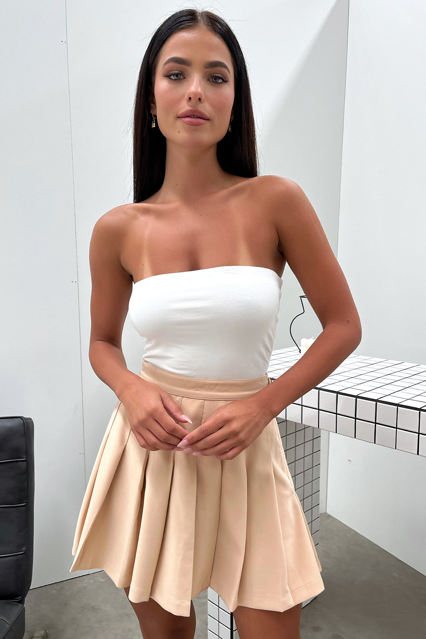 Kareena Skirt - Tan-Coutiqo