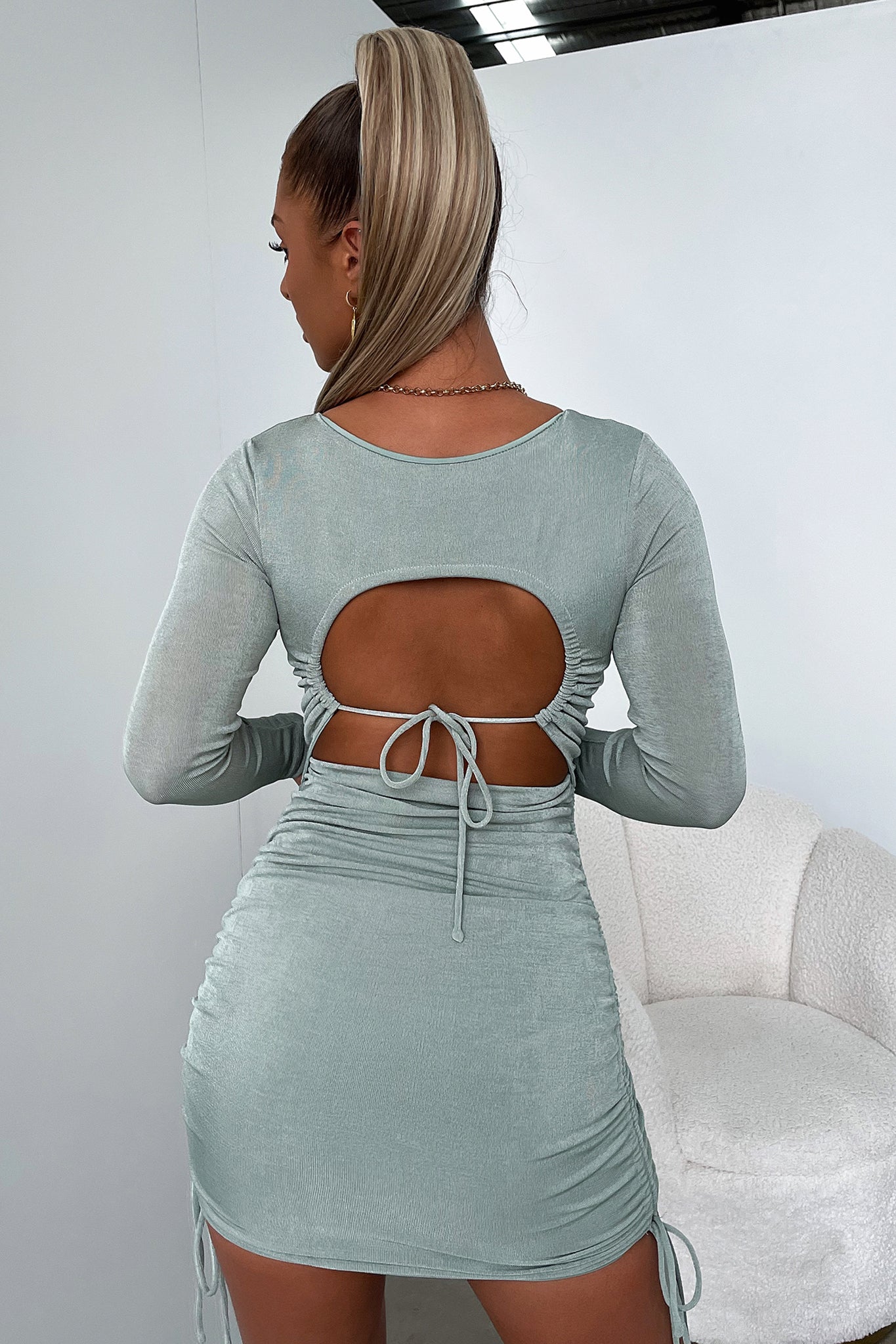 Kashvi Dress - Sage-Coutiqo