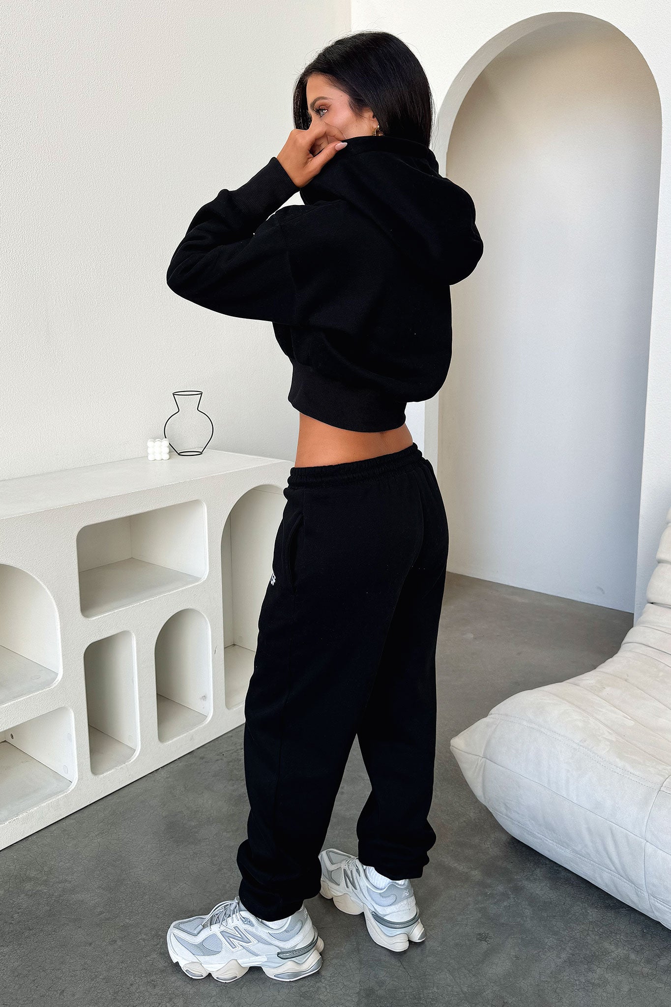 Kaztek Cropped Jacket - Black-Coutiqo