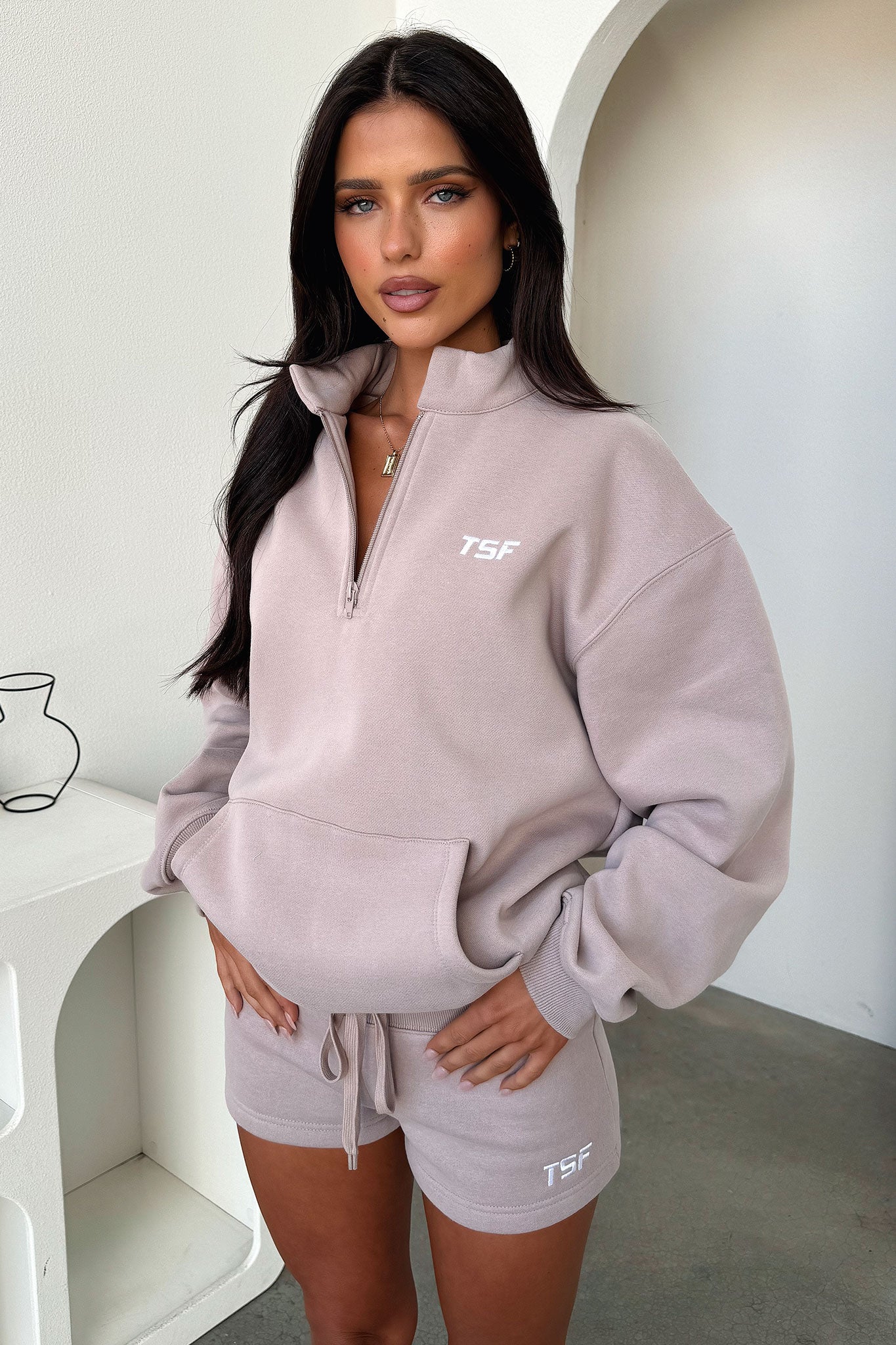 Kaztek Half Zip Sweater - Mocha-Coutiqo