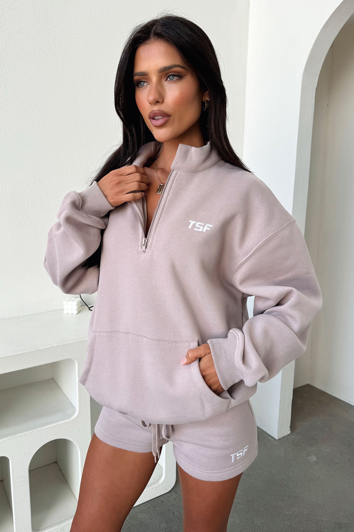 Kaztek Half Zip Sweater - Mocha-Coutiqo