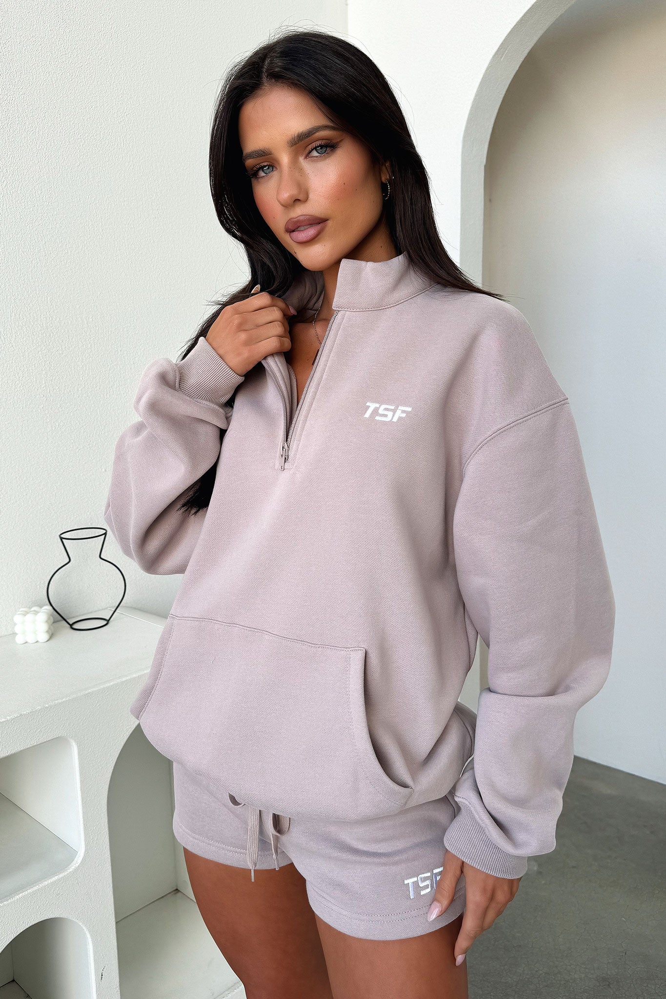 Kaztek Half Zip Sweater - Mocha-Coutiqo