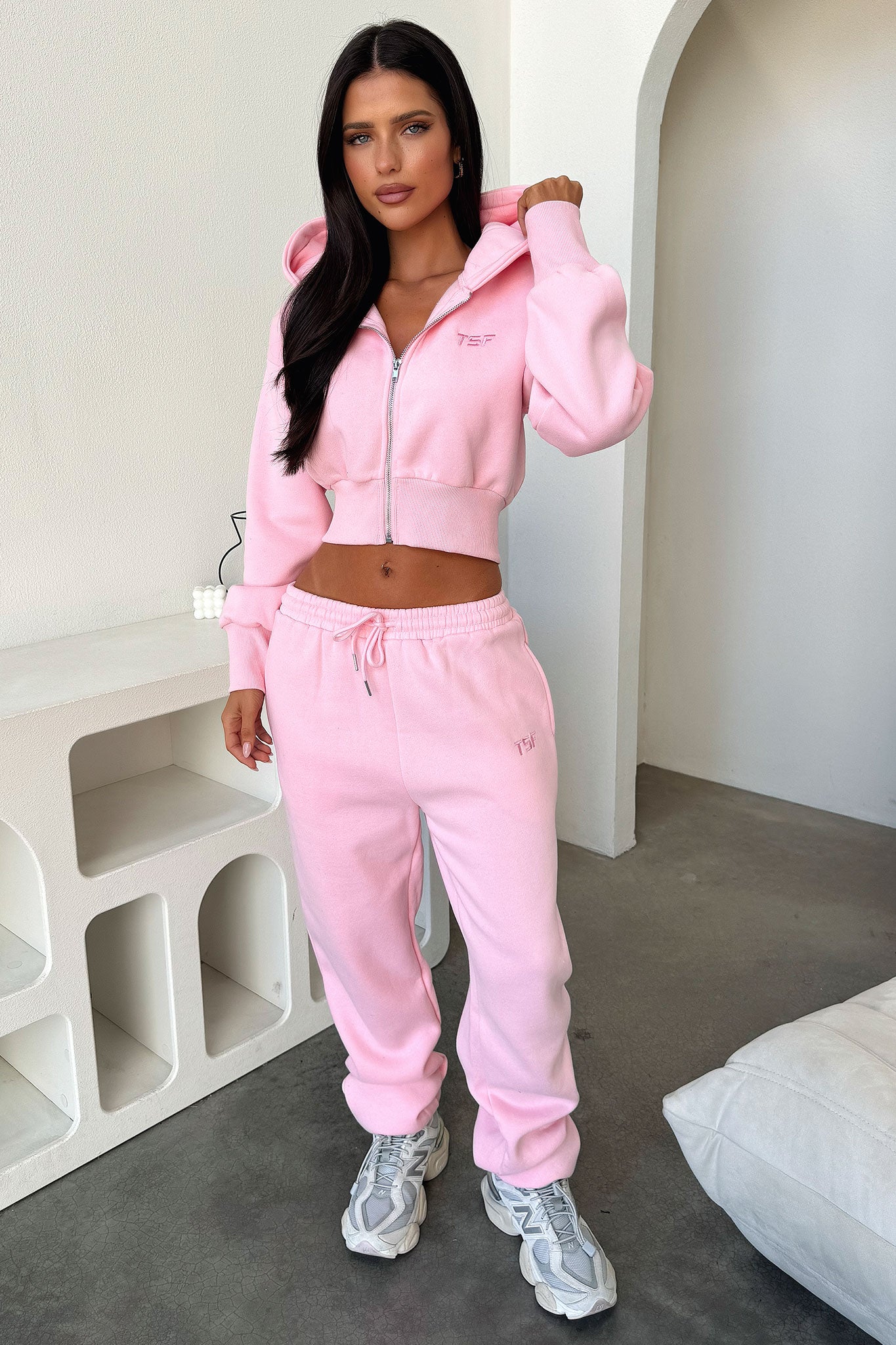 Kaztek Cropped Jacket - Pink-Coutiqo