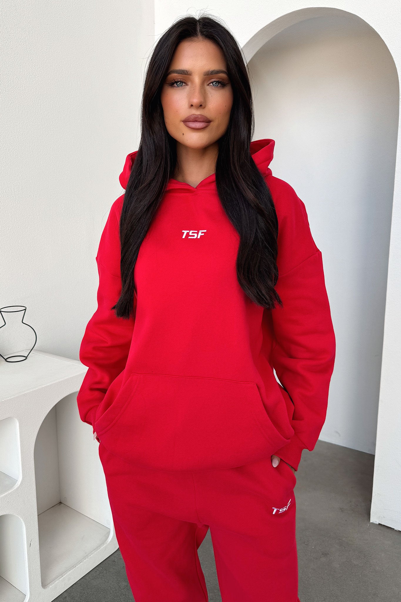 Kaztek Hoodie - Red-Coutiqo