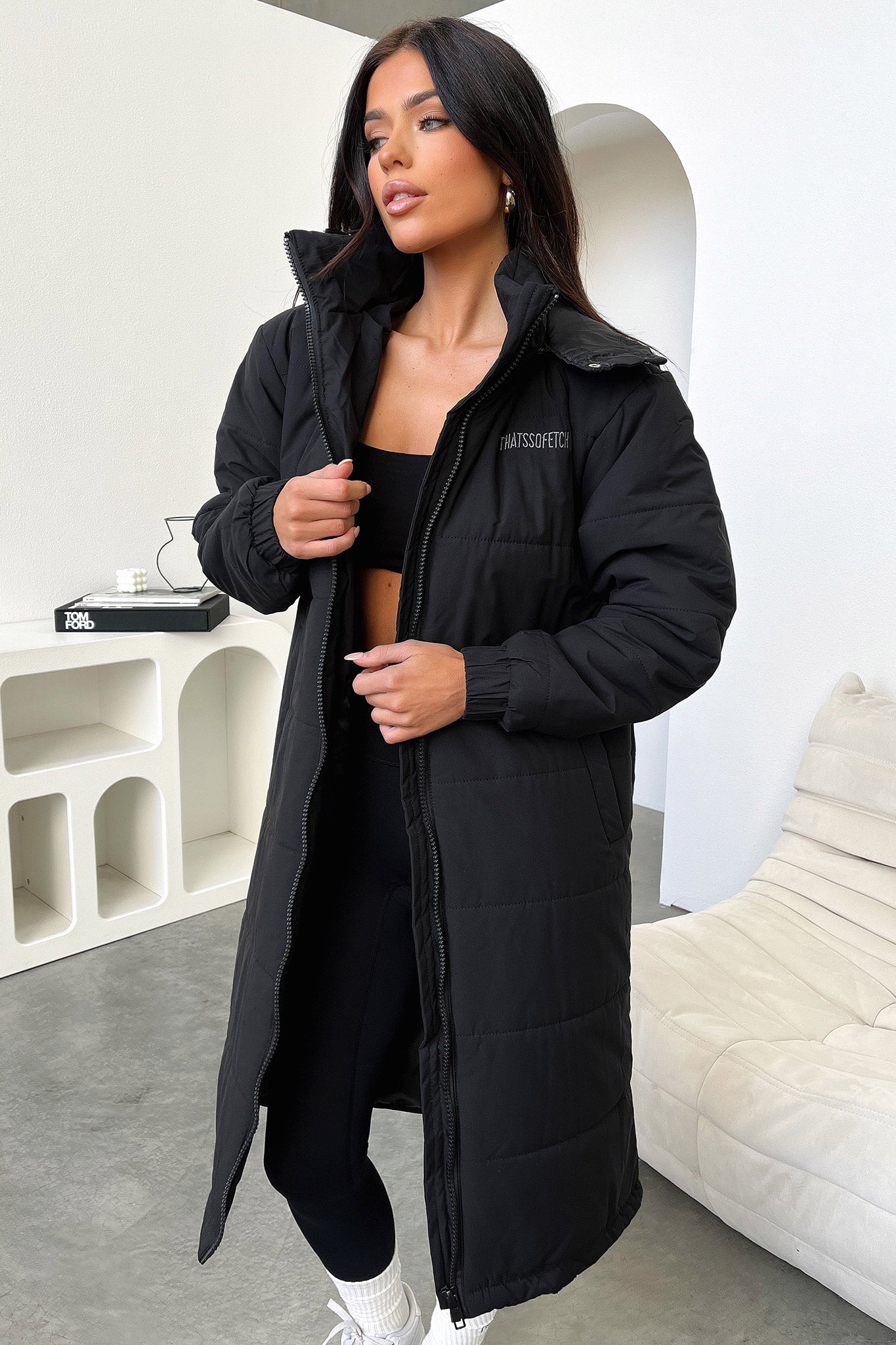 Keoni Puffer Jacket - Black-Coutiqo