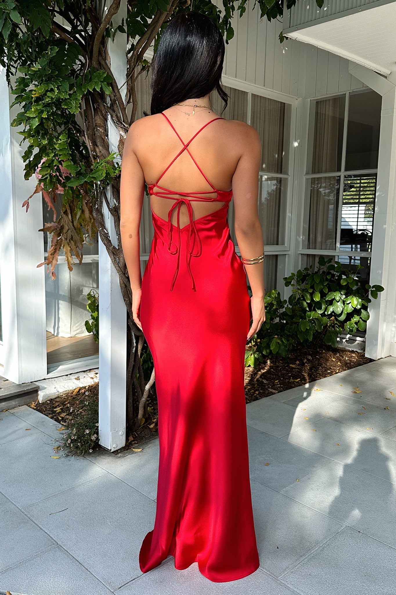 Kiani Maxi Dress - Red-Coutiqo