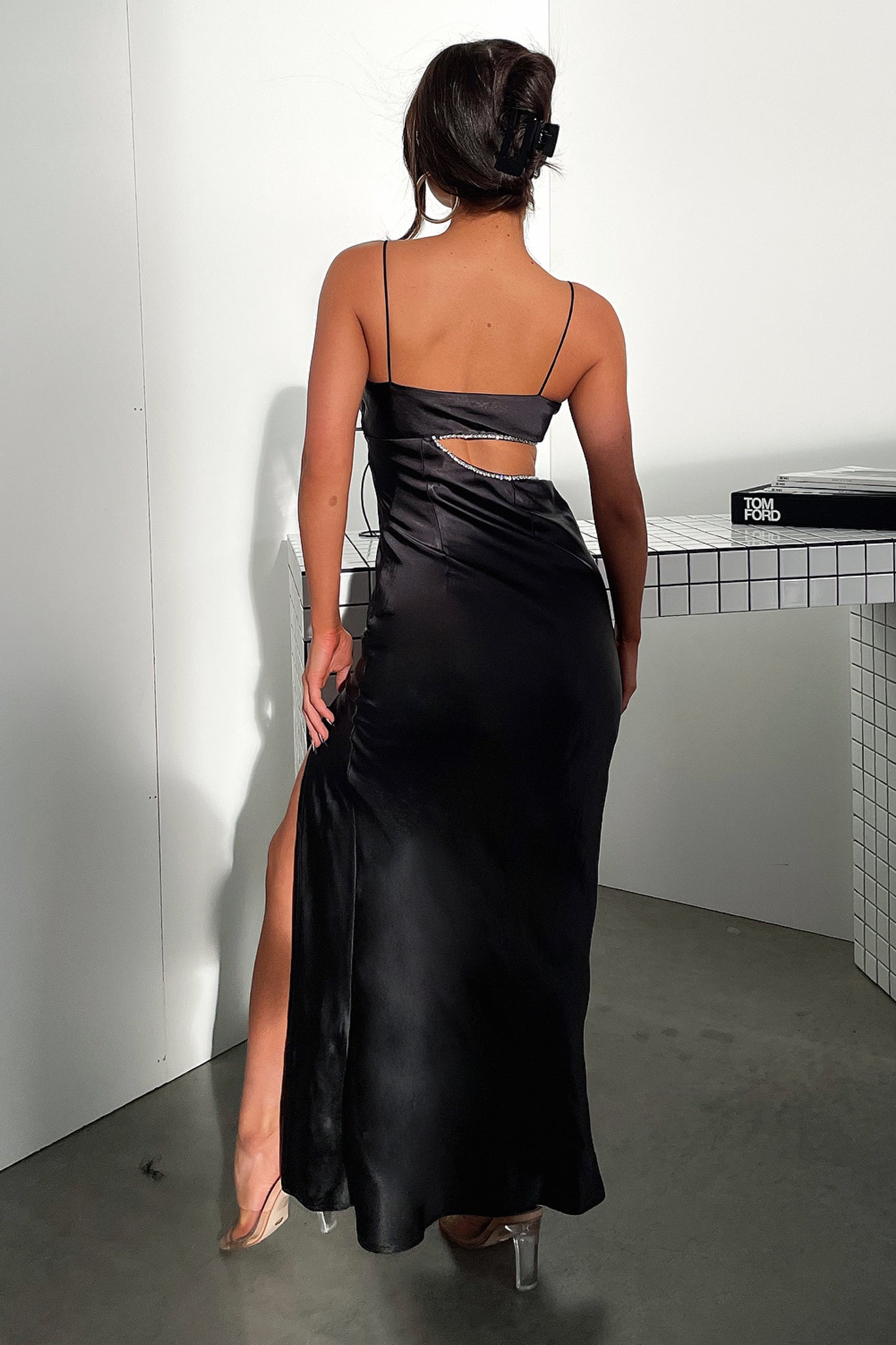 Kiara Maxi Dress - Black-Coutiqo