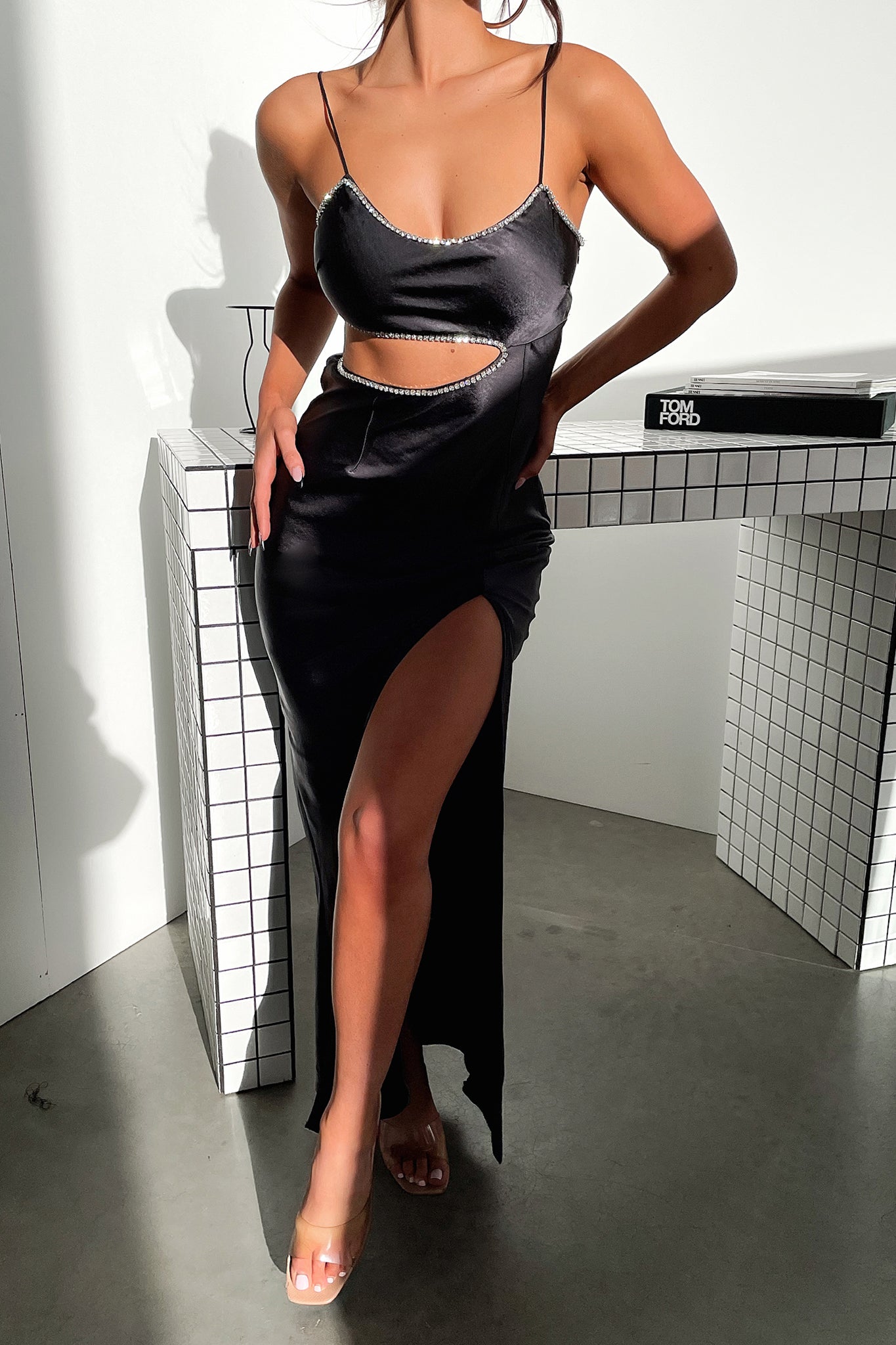 Kiara Maxi Dress - Black-Coutiqo