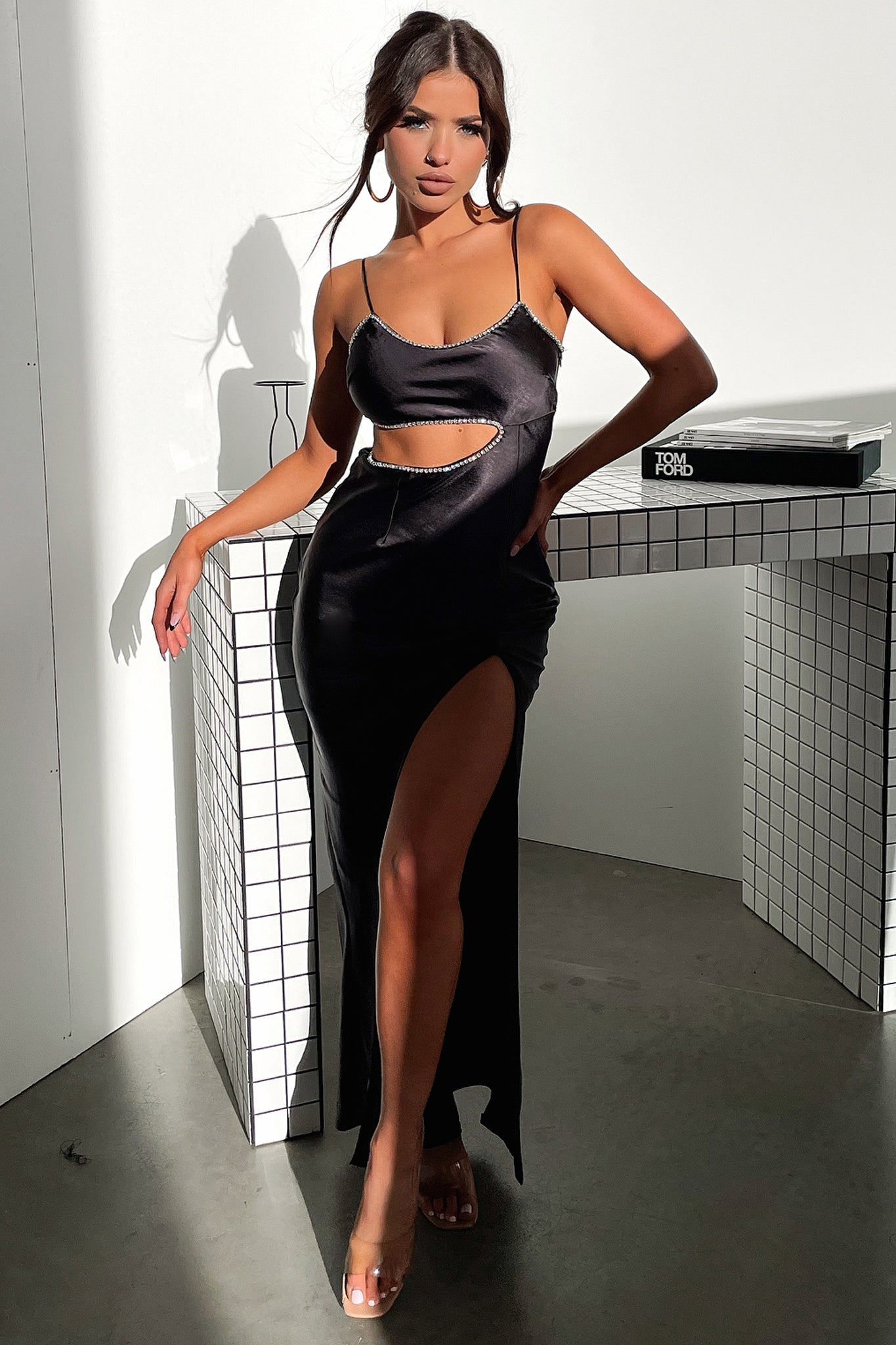 Kiara Maxi Dress - Black-Coutiqo