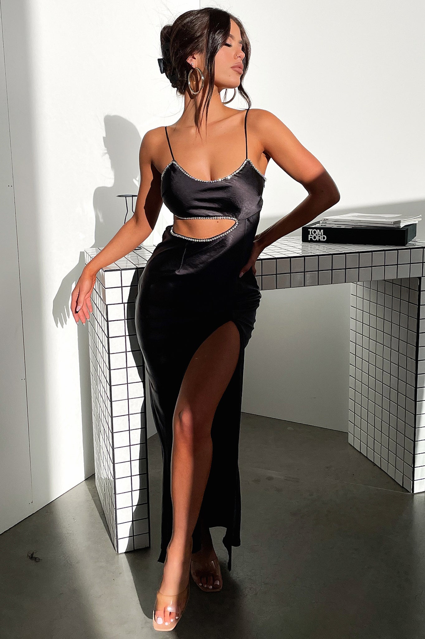 Kiara Maxi Dress - Black-Coutiqo