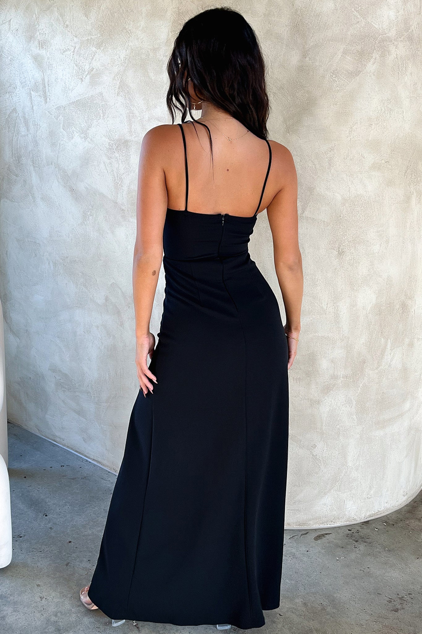 Kira Maxi Dress - Black-Coutiqo