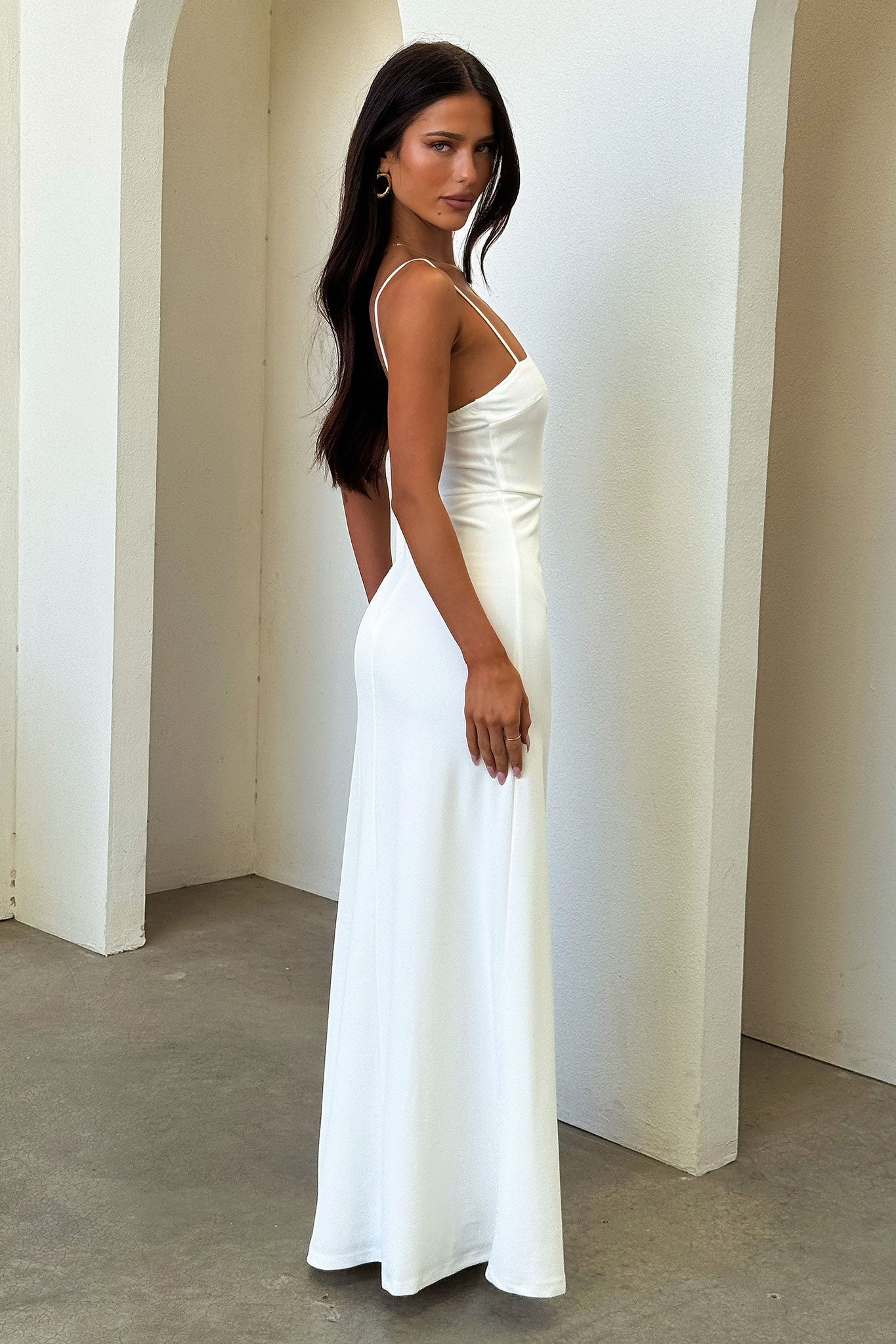 Kira Maxi Dress - White-Coutiqo