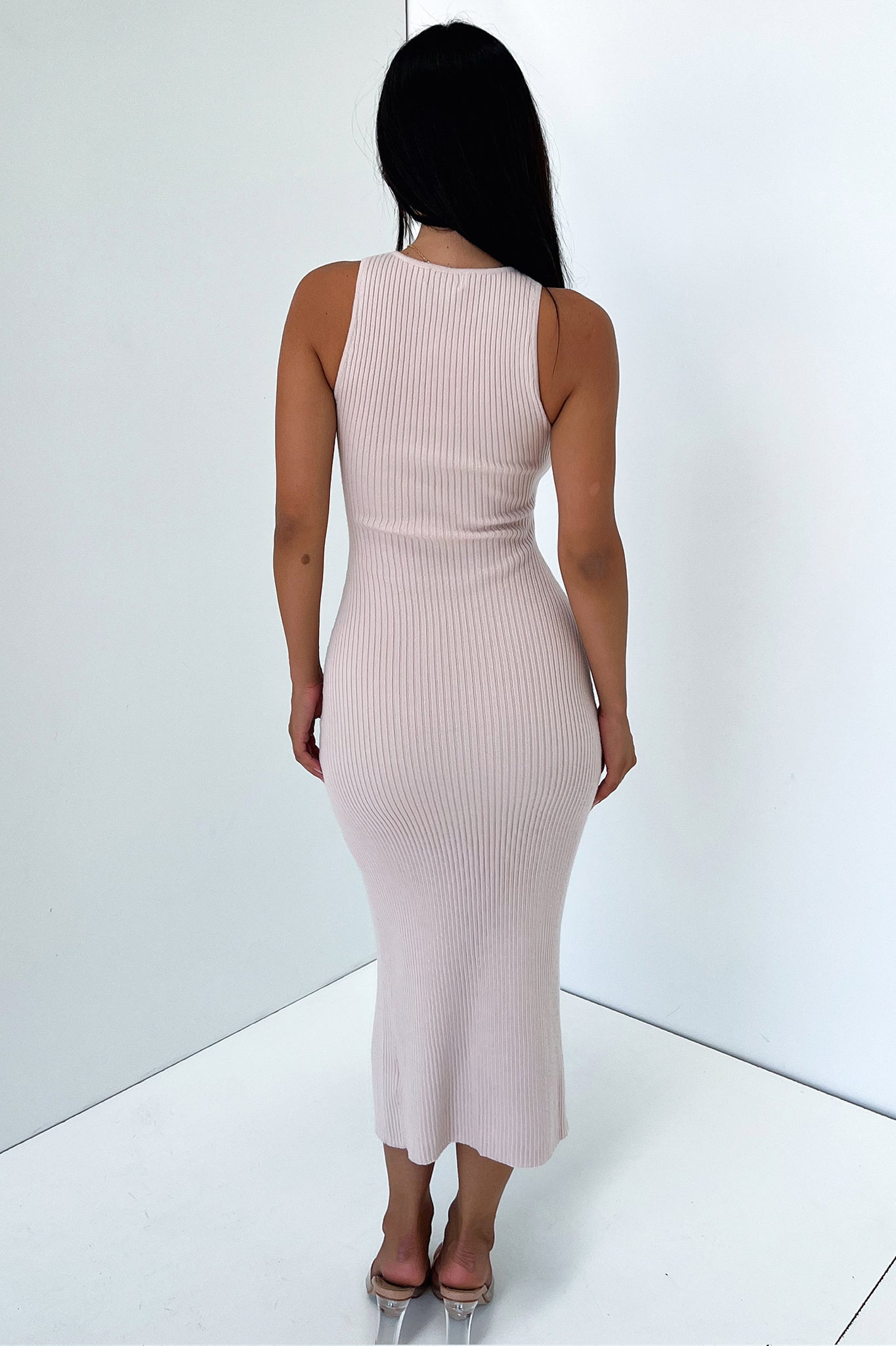 Geniva Midi Dress - Beige-Coutiqo
