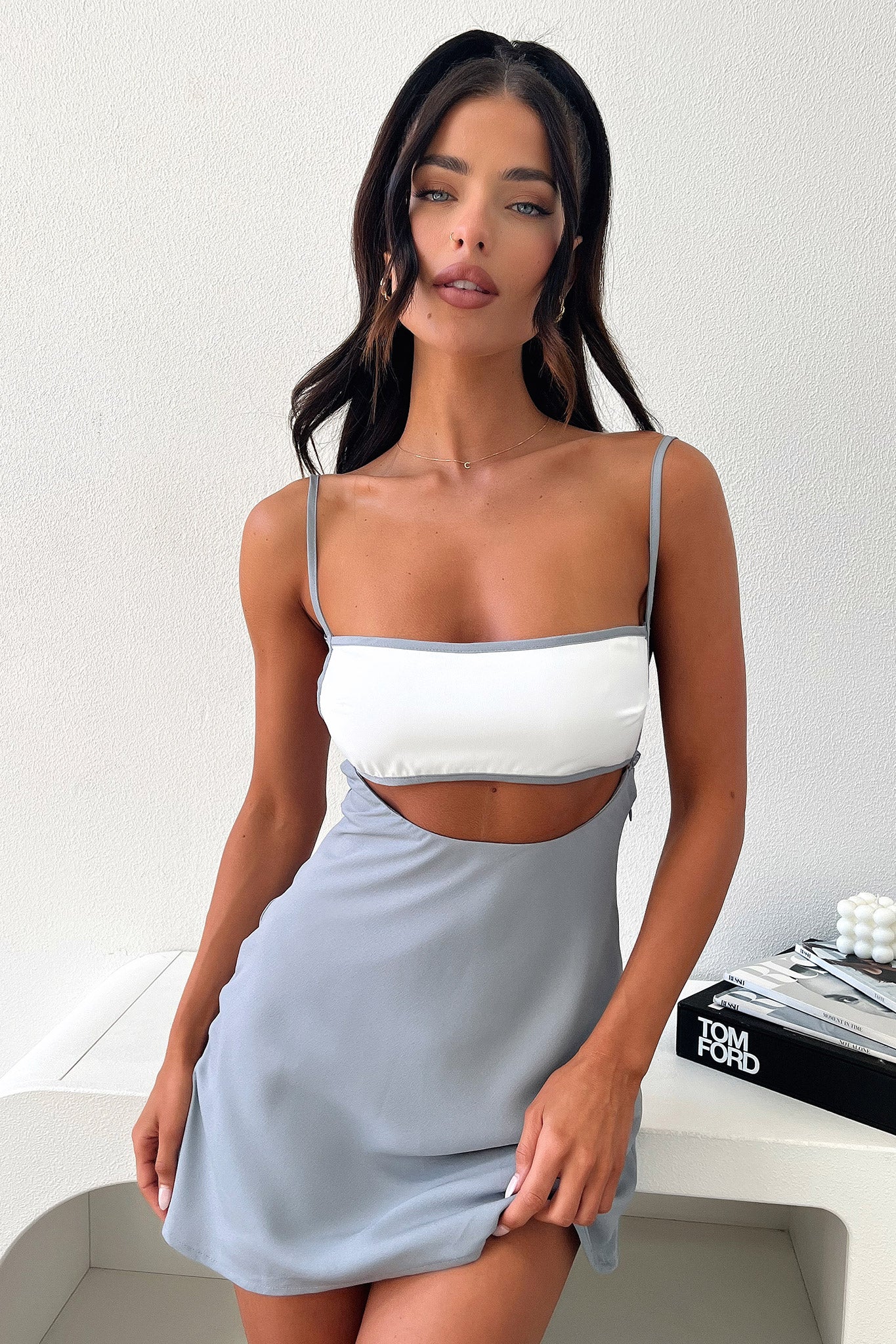 Kora Dress - Grey-Coutiqo