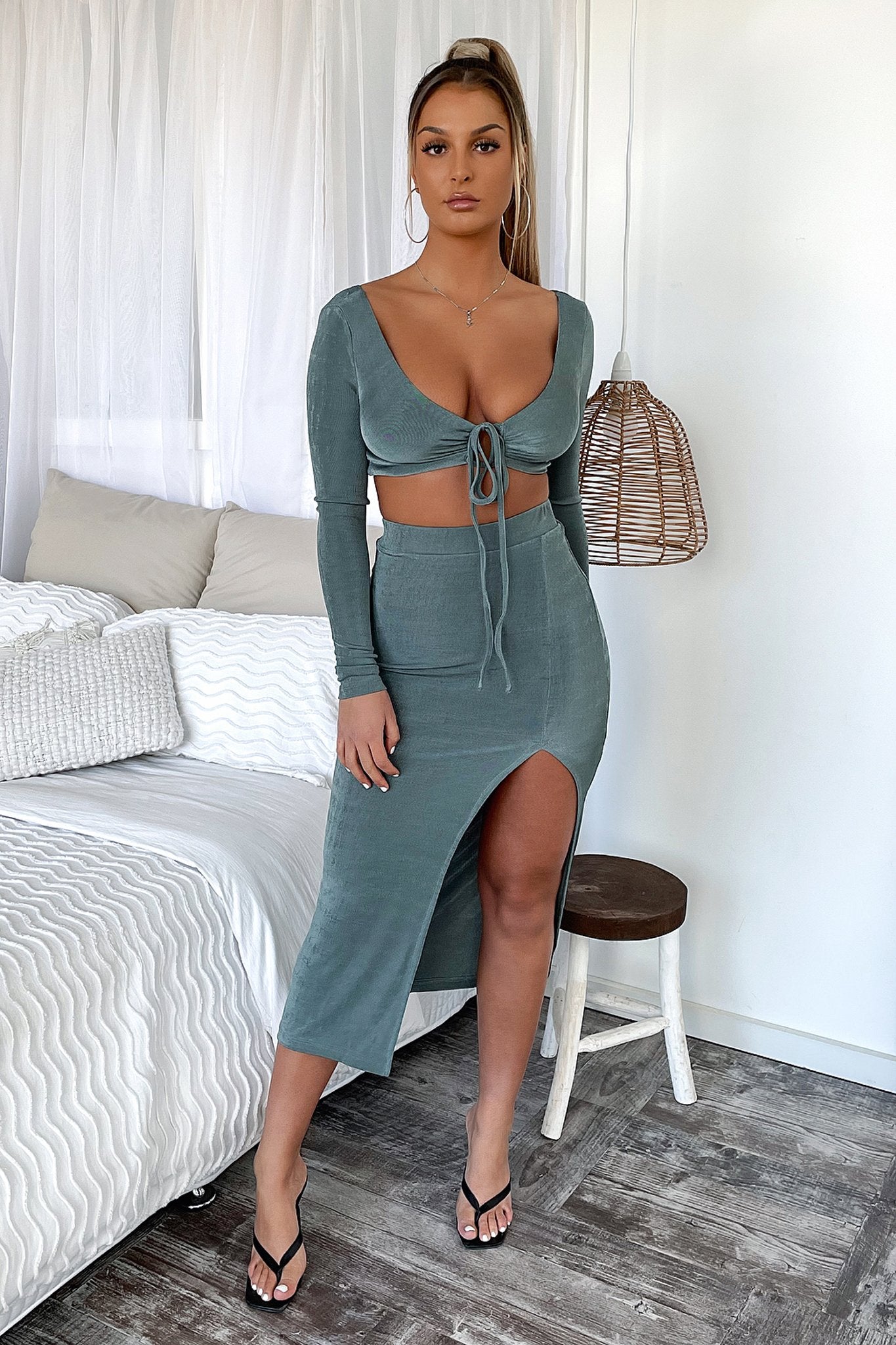 Kurser Crop - Khaki-Coutiqo