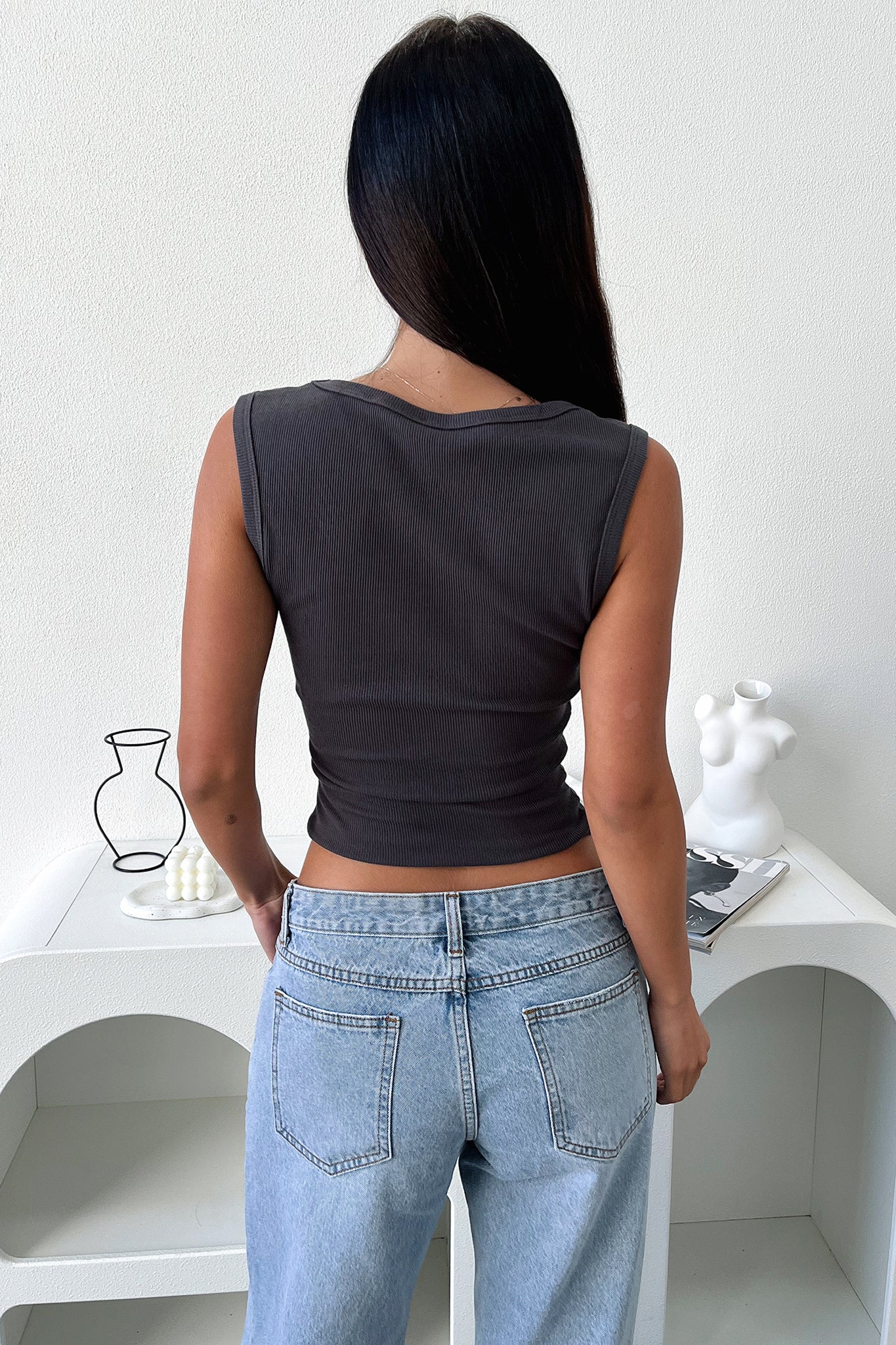 Kyana Singlet - Grey-Coutiqo
