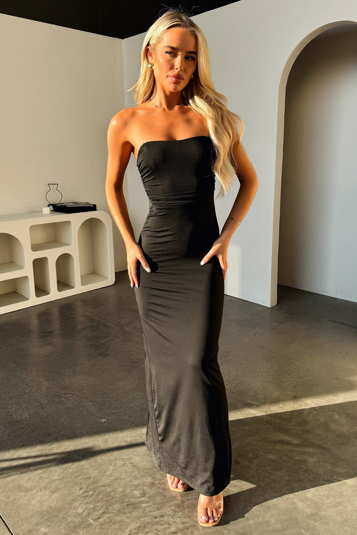 Lahara Maxi Dress - Black-Coutiqo